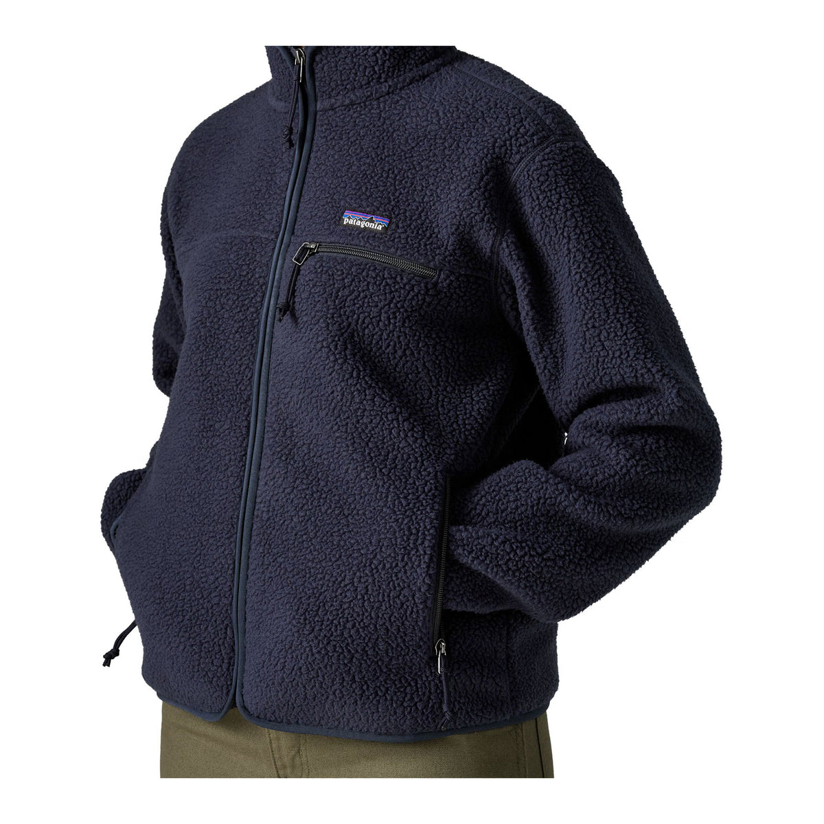 W's Retro Pile Hoody, Sunken Blue