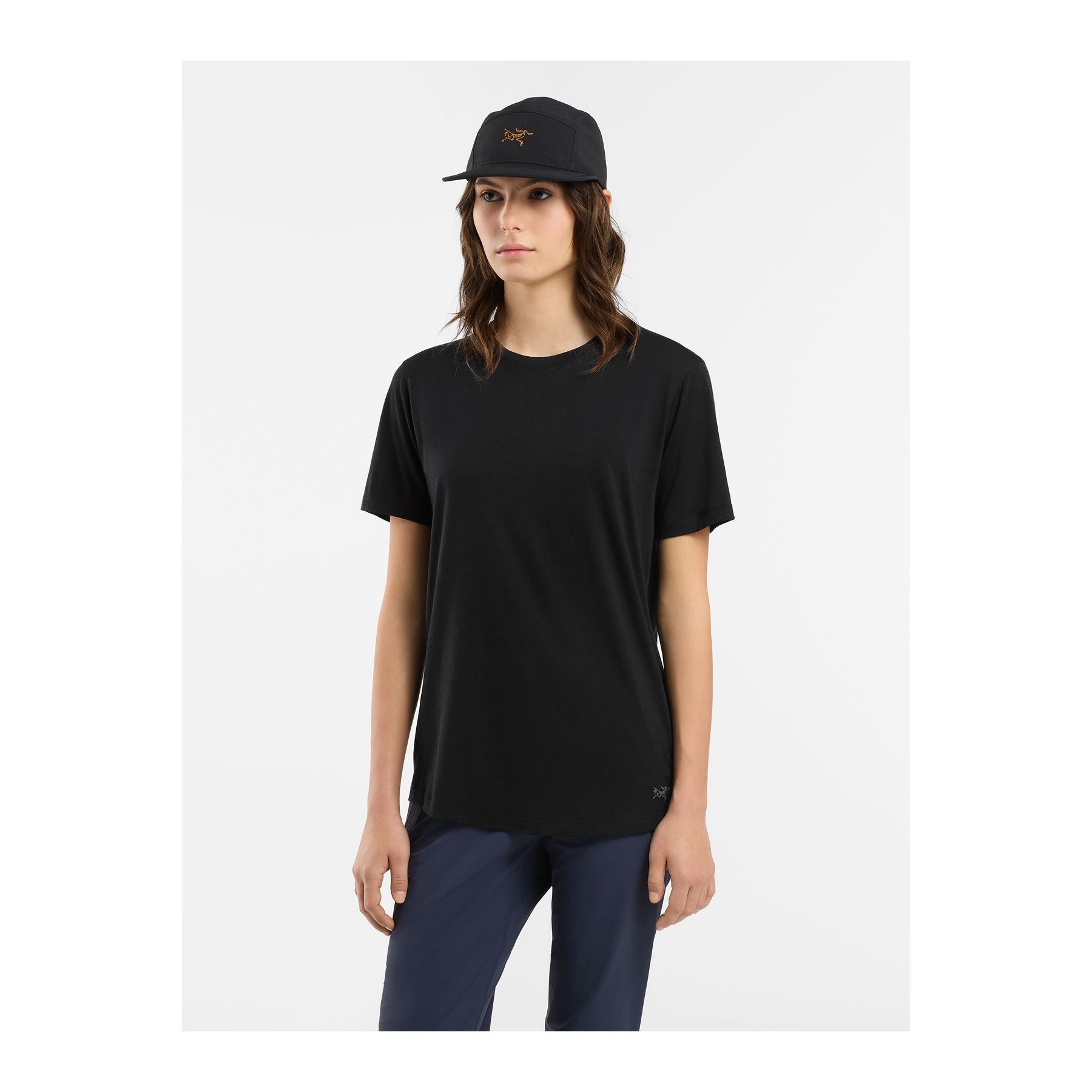 Lana Merino Wool Crew SS W, Black