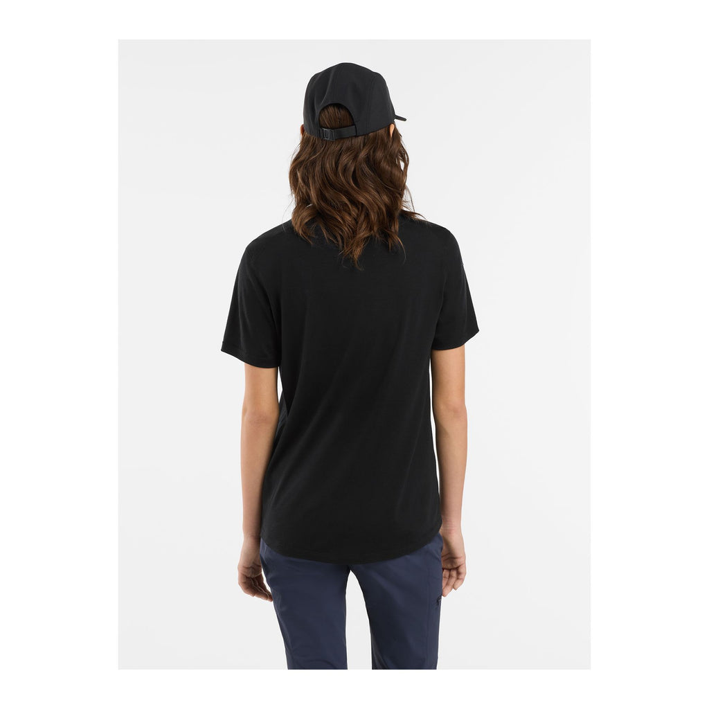 Lana Merino Wool Crew SS W, Black