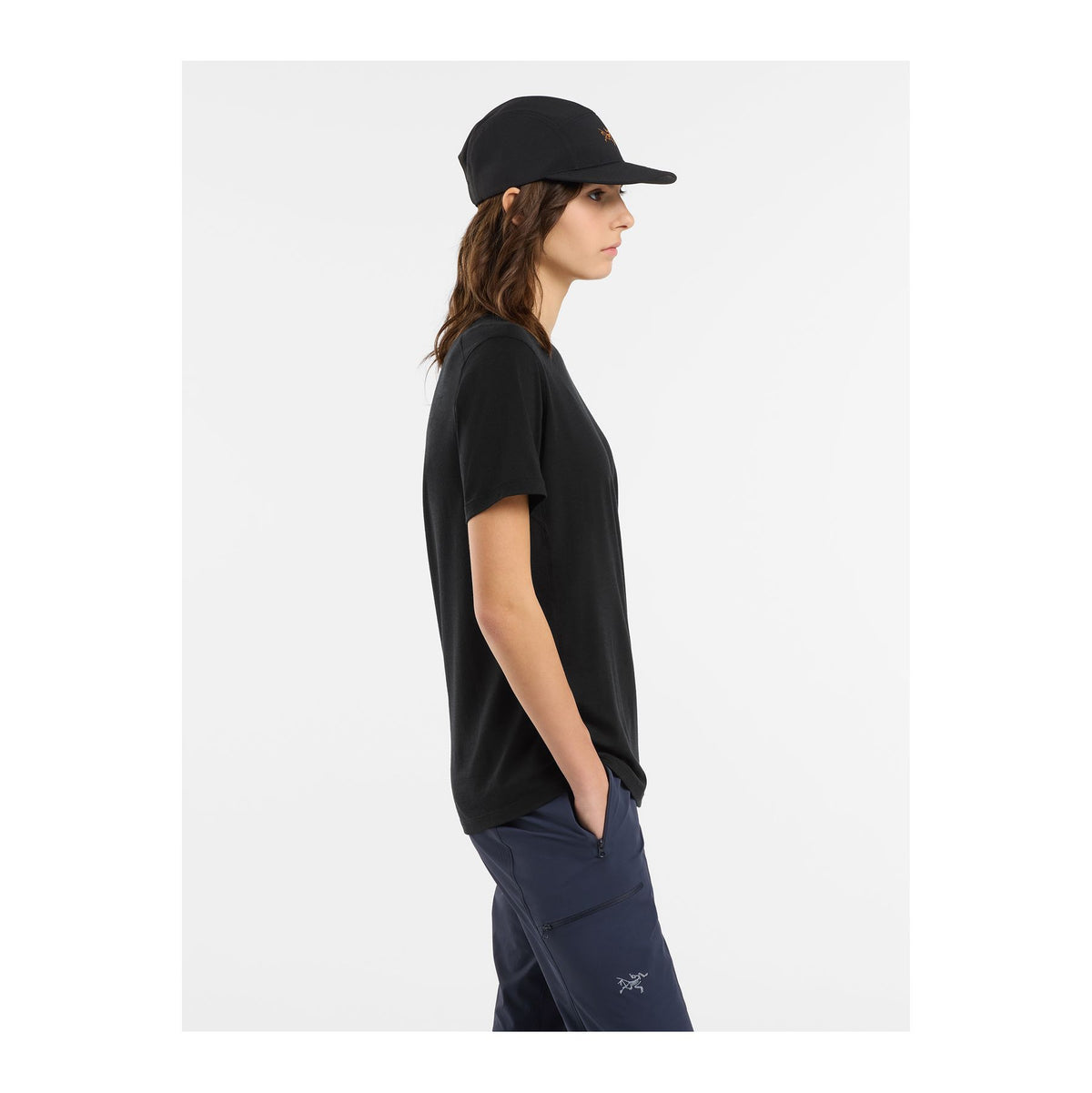 Lana Merino Wool Crew SS W, Black