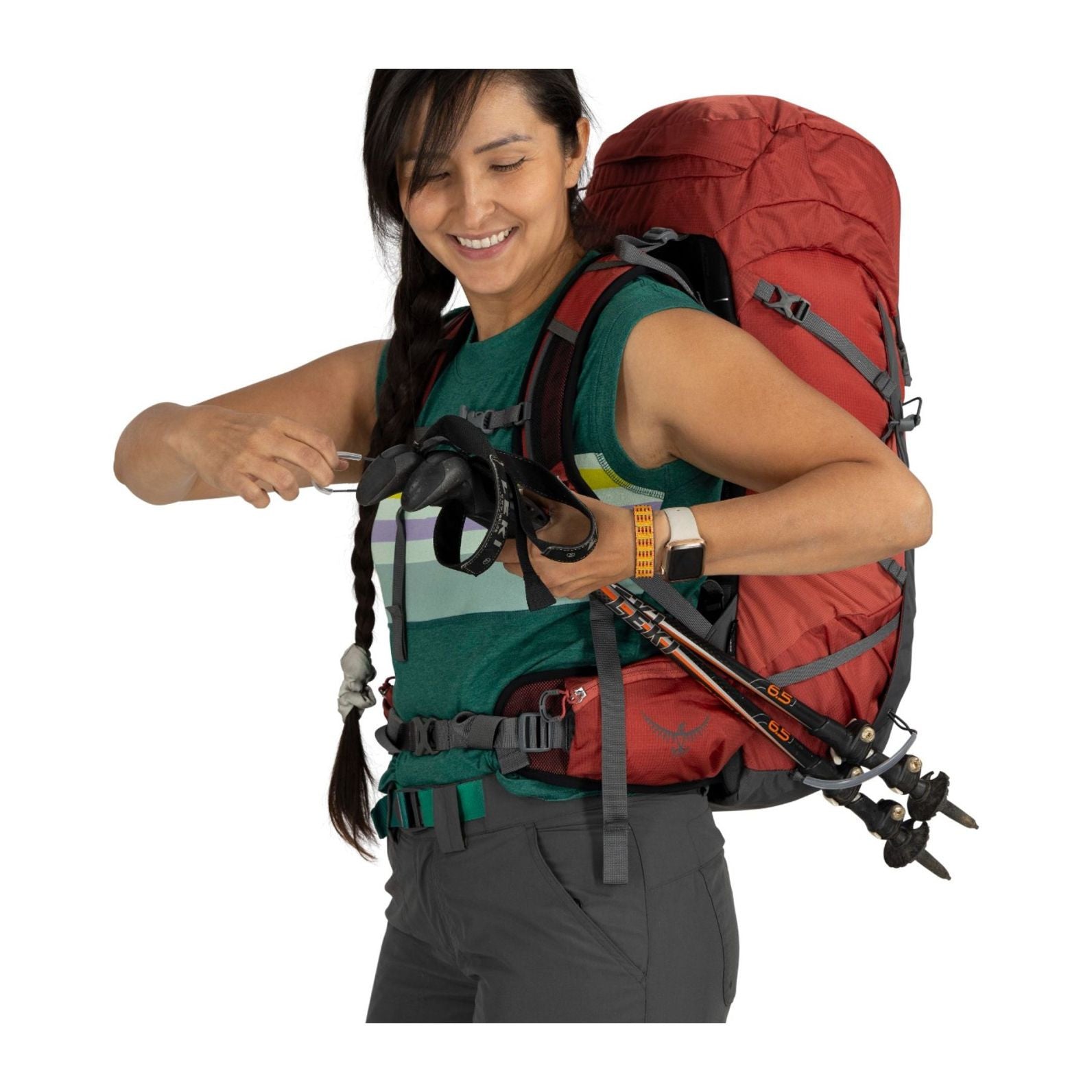 Tempest 33, Red pampas coal grey