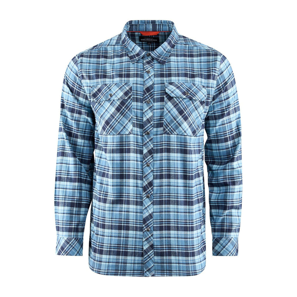 Dungeness Seawool Flannel Shirt, Captains blue