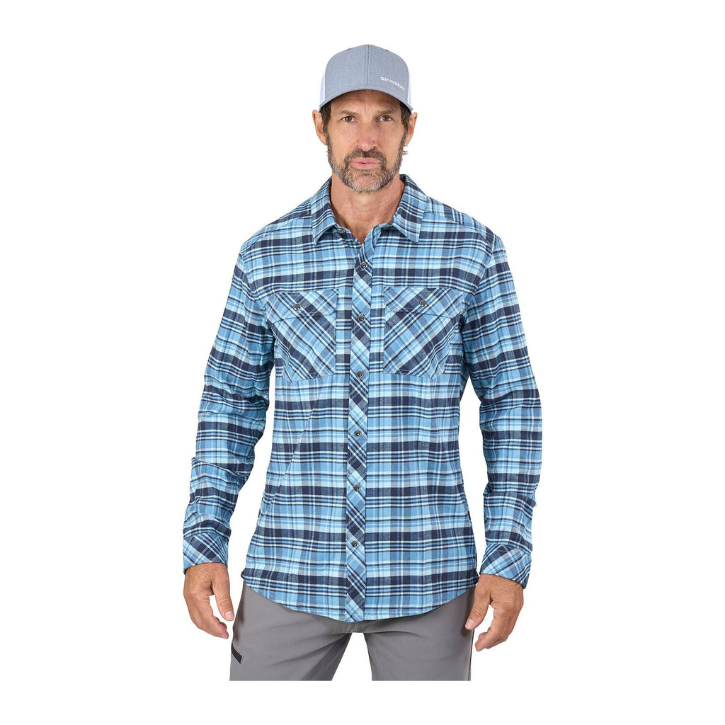 Dungeness Seawool Flannel Shirt, Captains blue