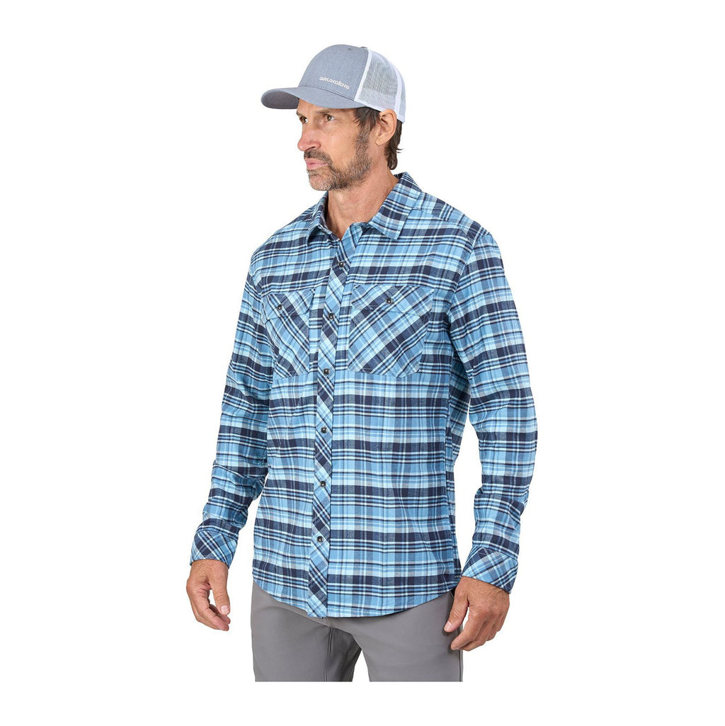 Dungeness Seawool Flannel Shirt, Captains blue
