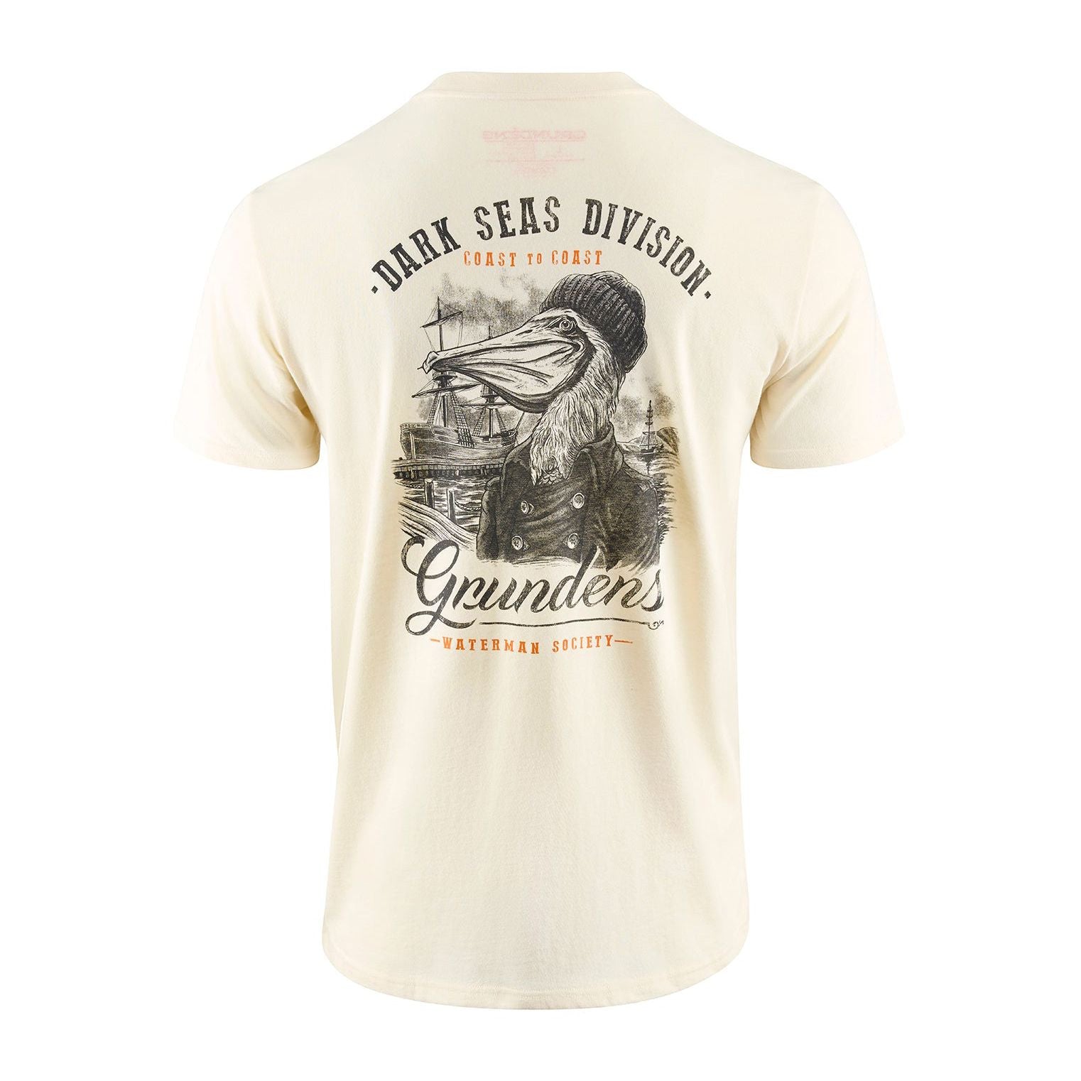 Dark Seas X Grundens Portsmith SS T-Shirt, Natural