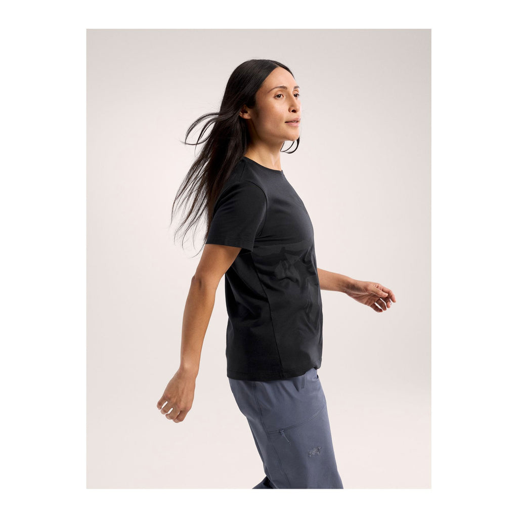 Bird Cotton T-Shirt SS W, Black
