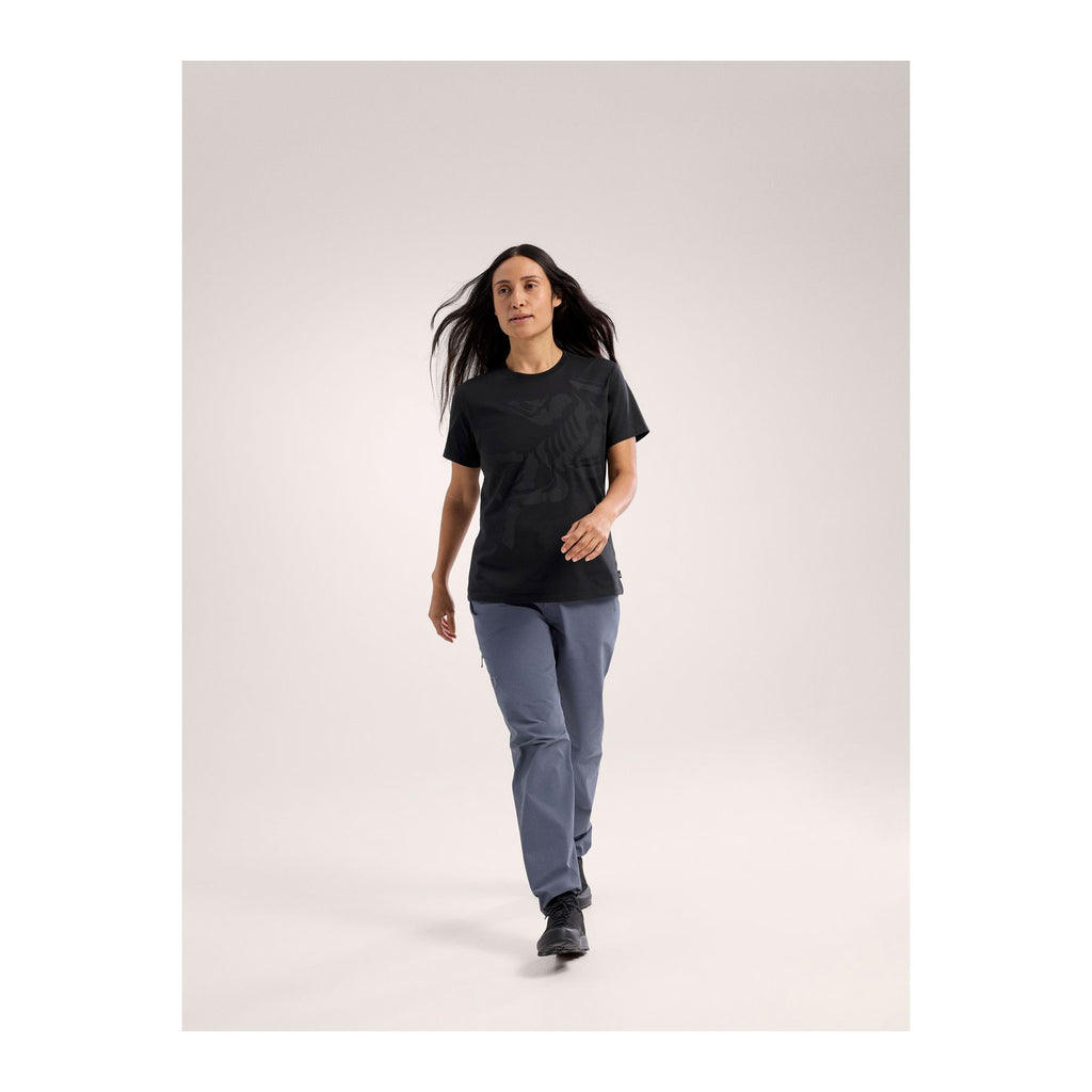 Bird Cotton T-Shirt SS W, Black