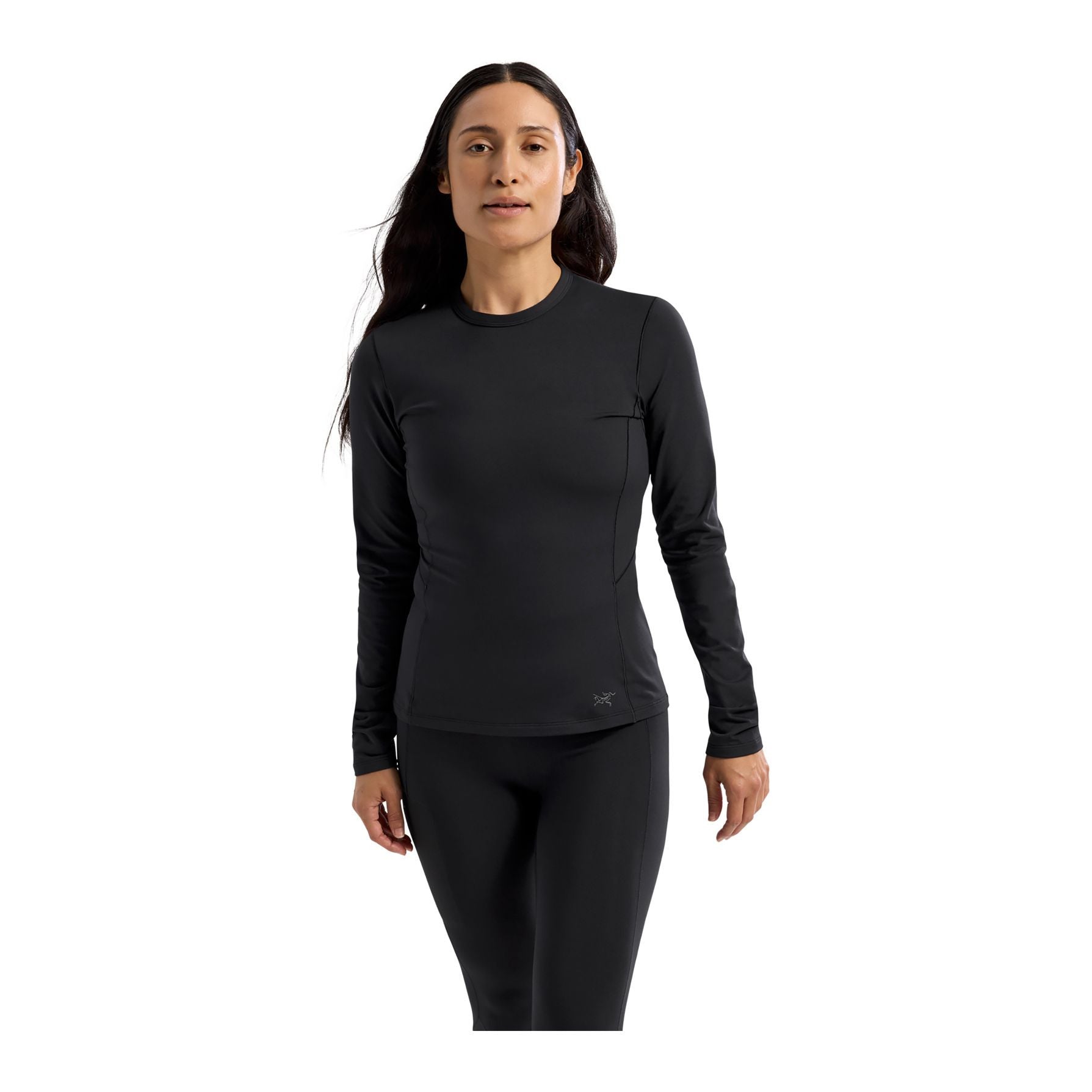 Rho Crew Neck Ls W, Black