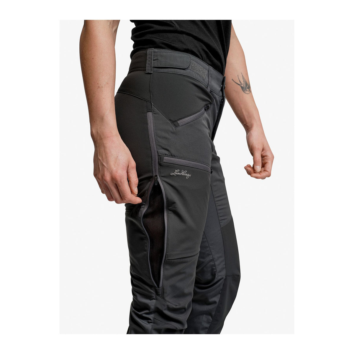 Makke High Waist Curved Pant W, Black