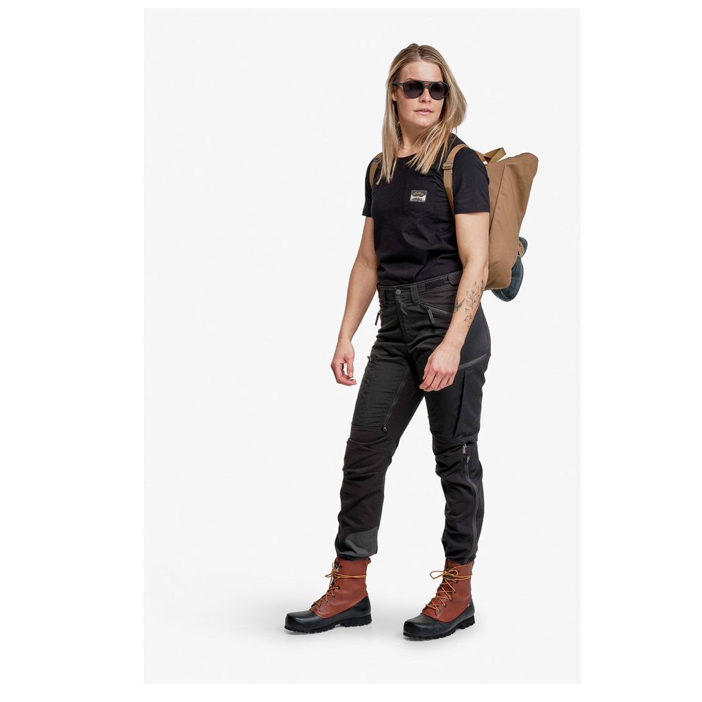 Makke High Waist Curved Pant W, Black