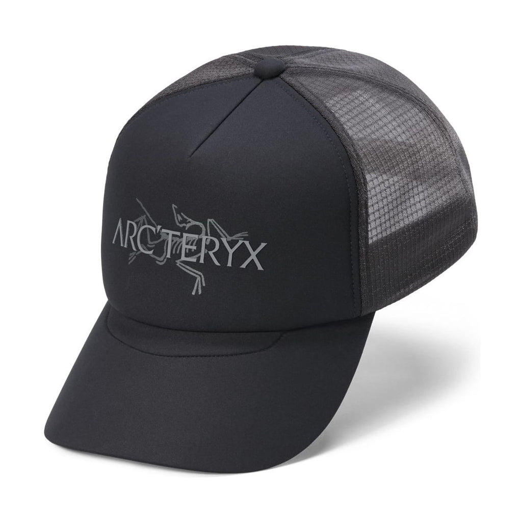 Bird Word Trucker Hat, Black cloud