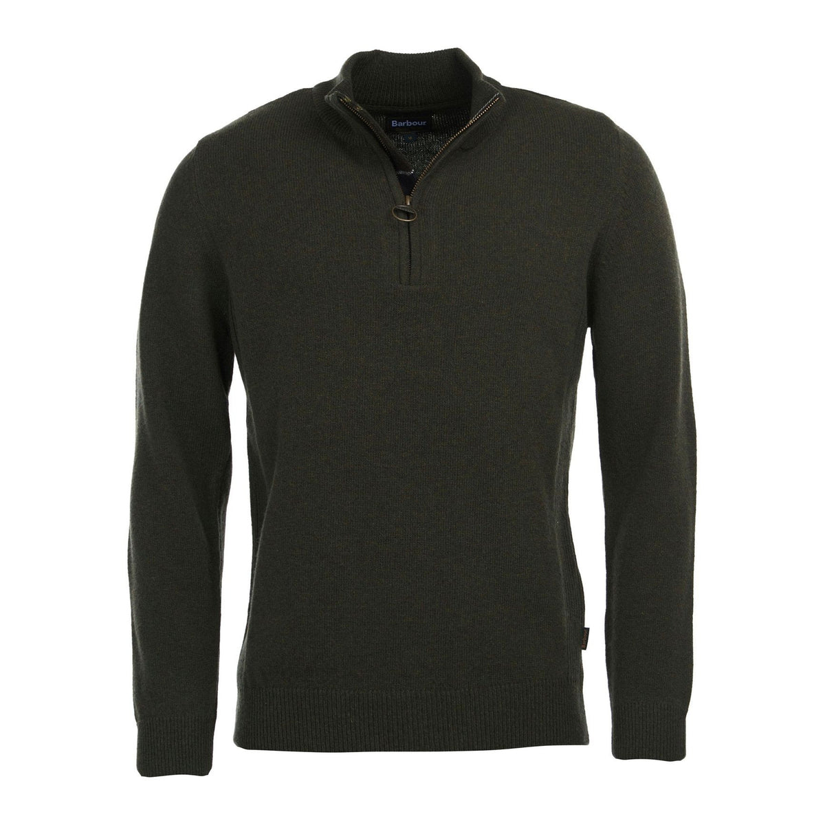 Holden Half Zip Knitted Jumper, Olive marl