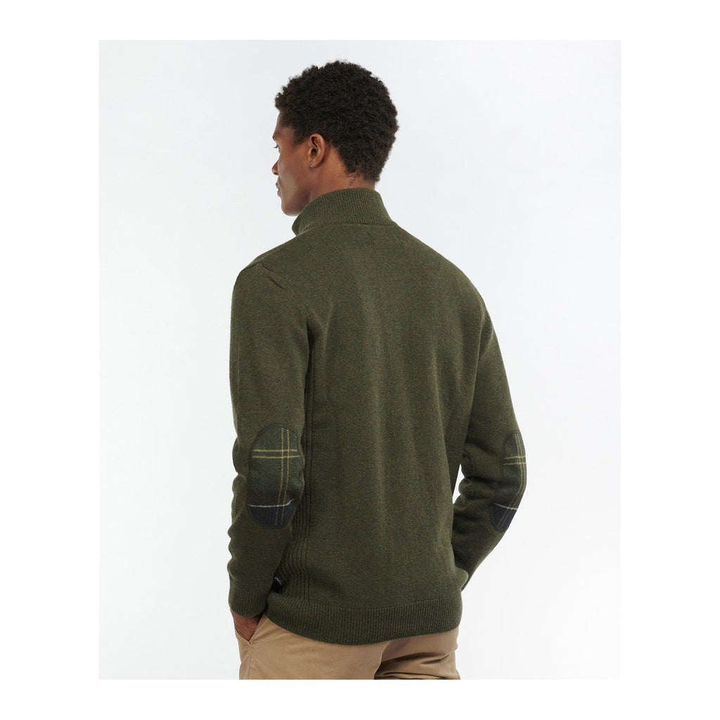 Holden Half Zip Knitted Jumper, Olive marl