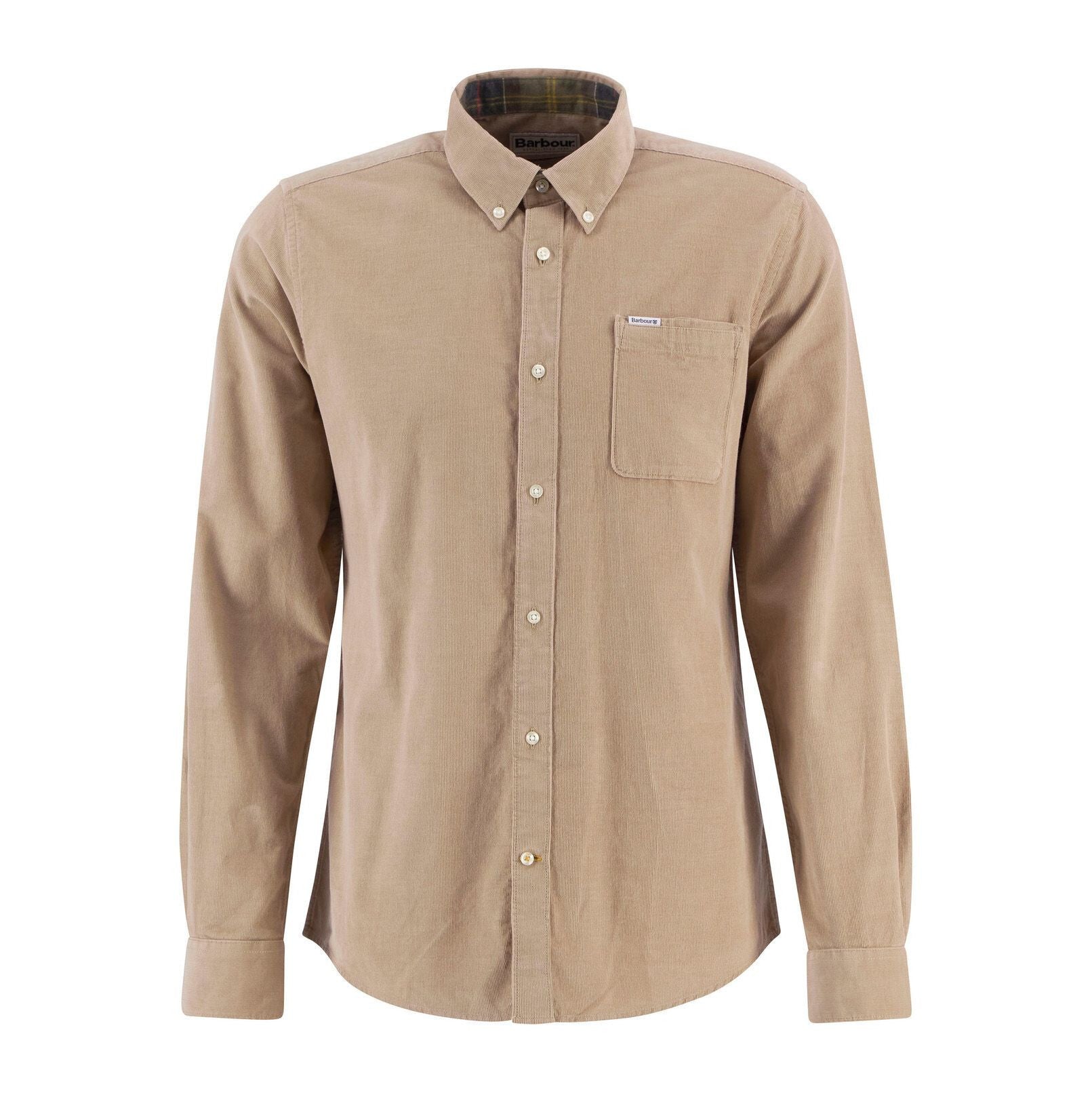 Ramsey Tailored Cord Shirt, Washed stone