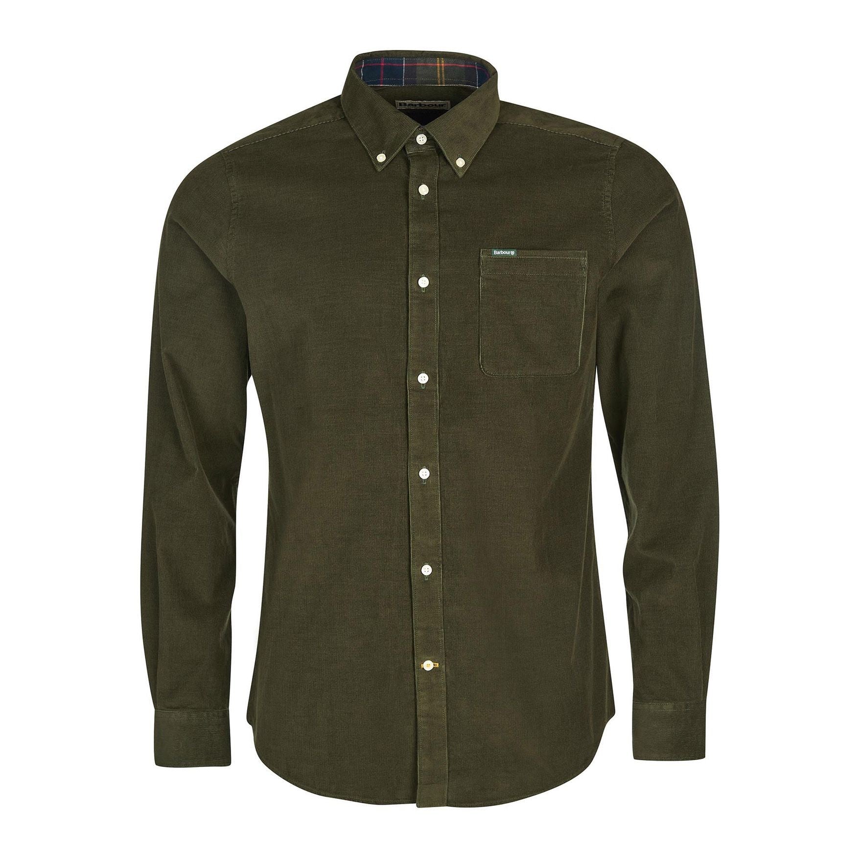 Ramsey Tailored Cord Shirt, Forest