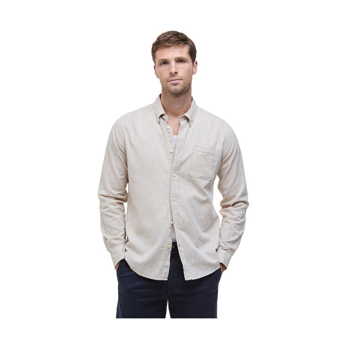 M's Nelson Tailored Shirt, Stone
