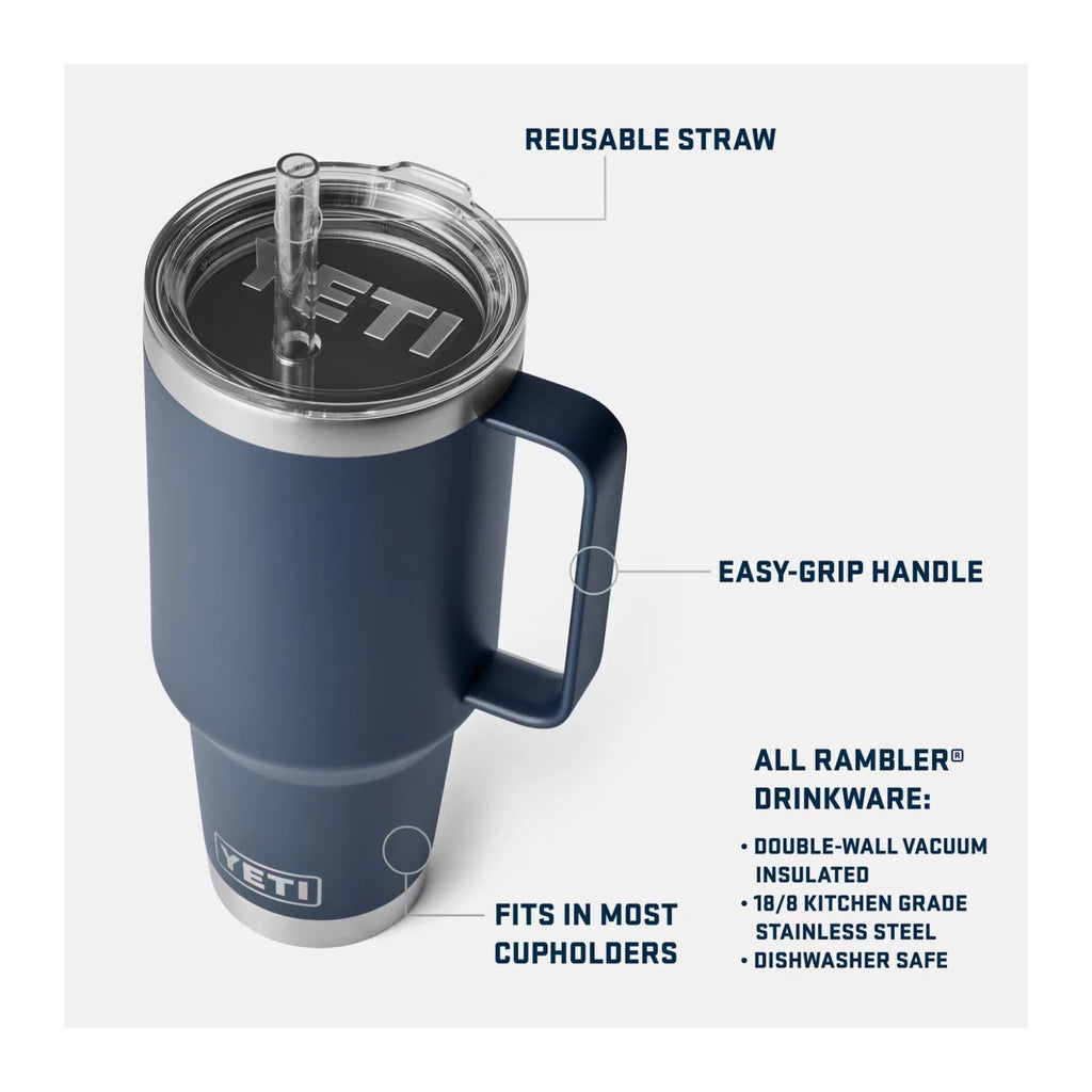 Rambler 25 Oz (739ml) Straw Mug, Rescue red