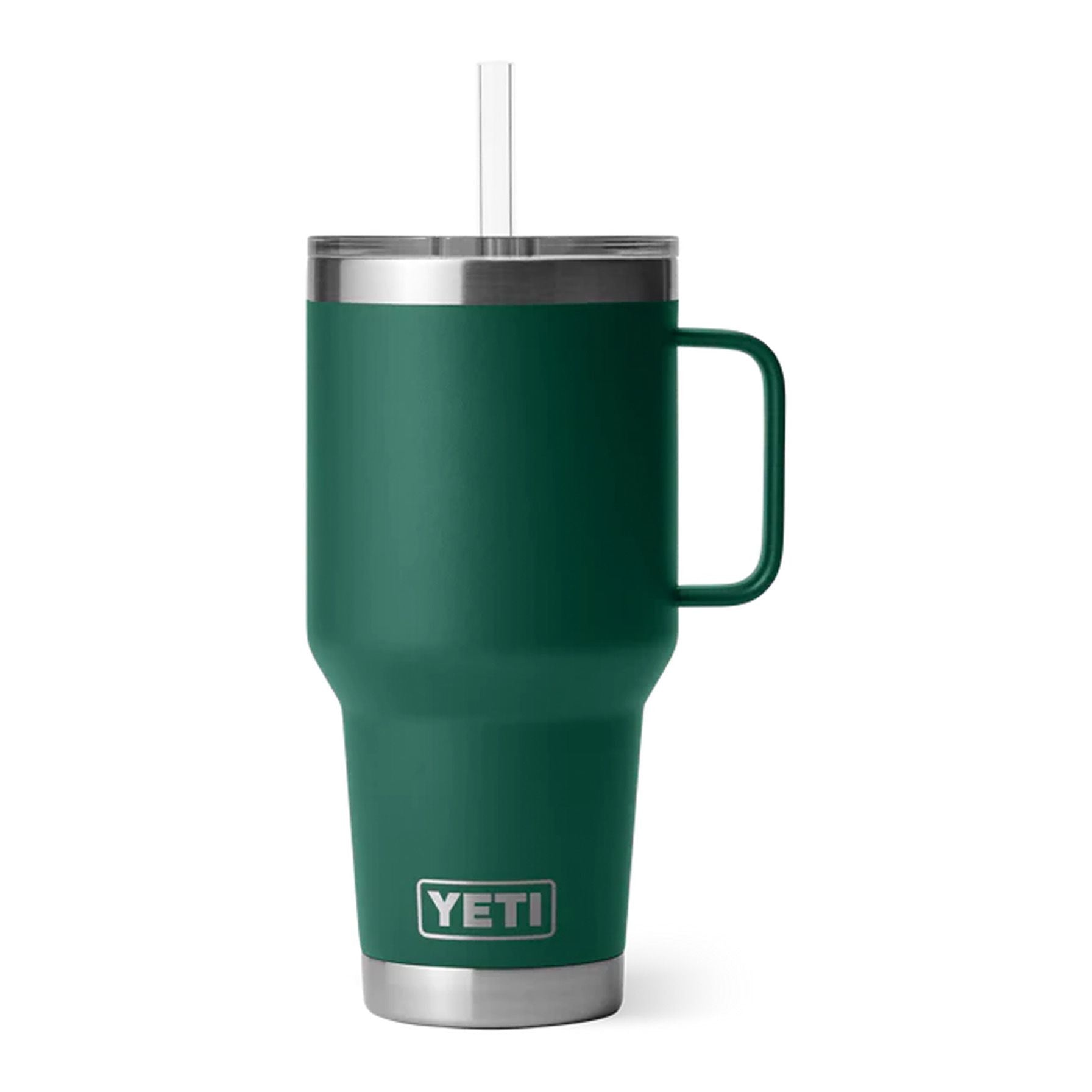 Rambler 35 Oz (994 ML) Straw Mug, Black forest green