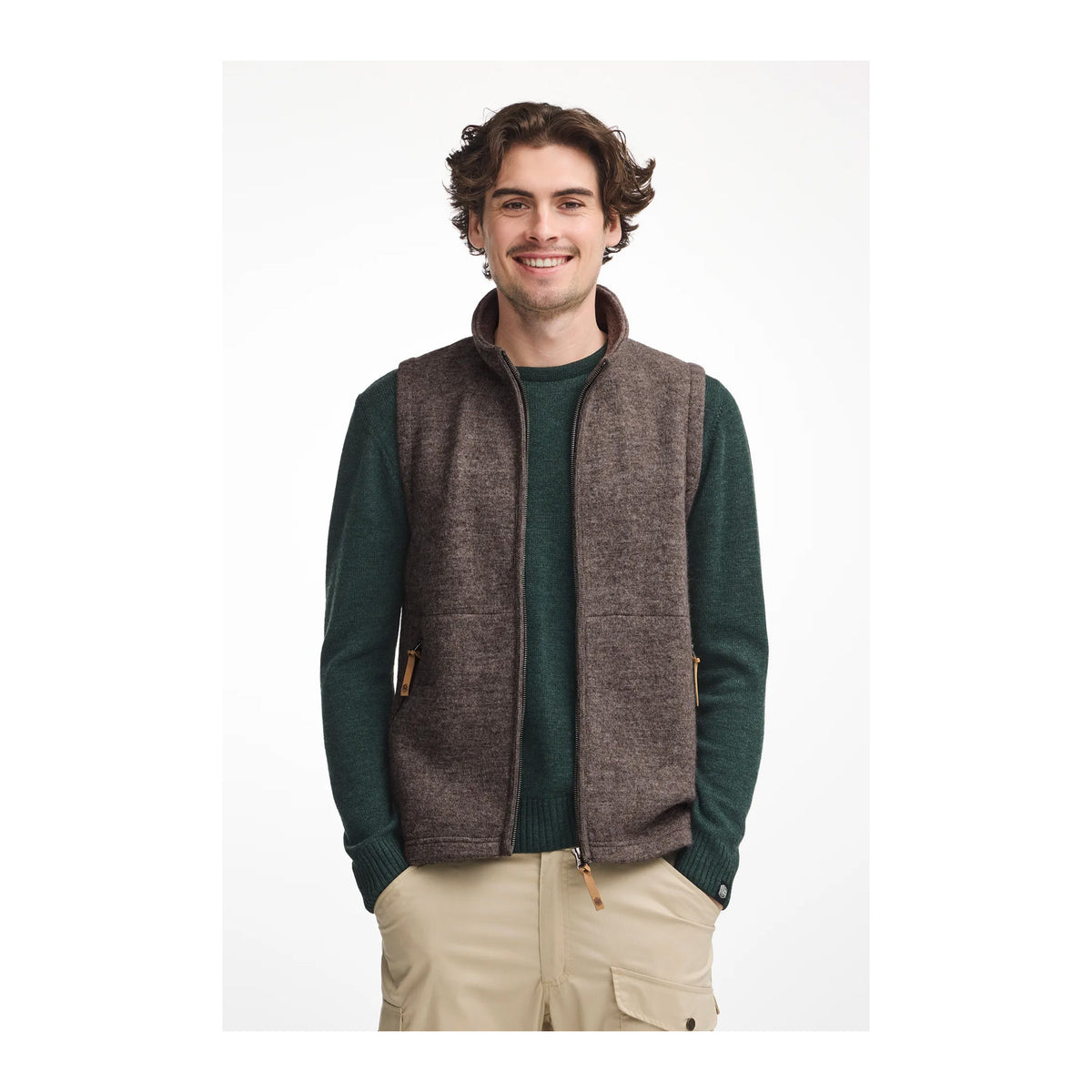NLS Barley vest M, Nutmeg