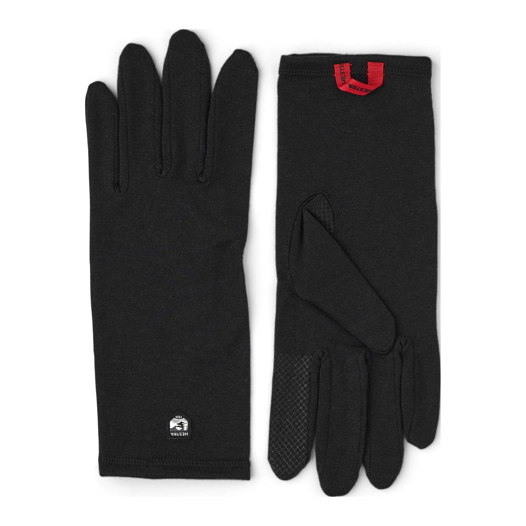 Merino Wool Liner Long - 5 finger, Black