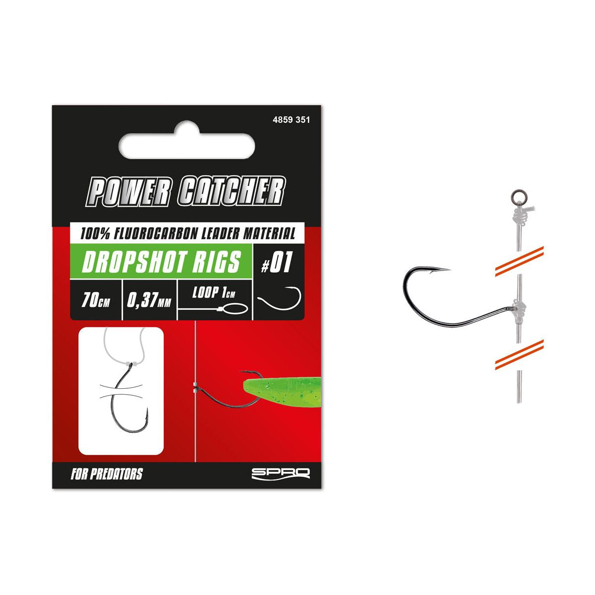 Dropshot Rig 70Cm 0,37Mm #01, N/a