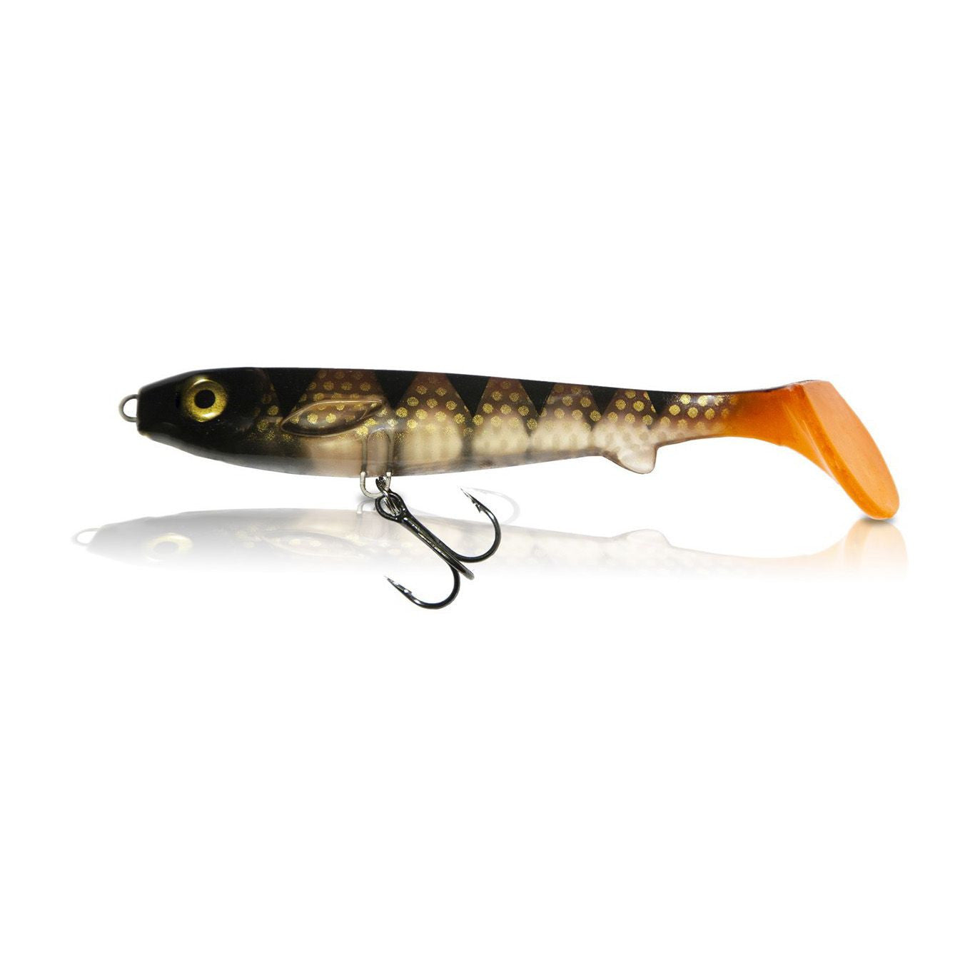 Flatnose Shad Jr 15 cm 2-pack med rigg, Transparent perch