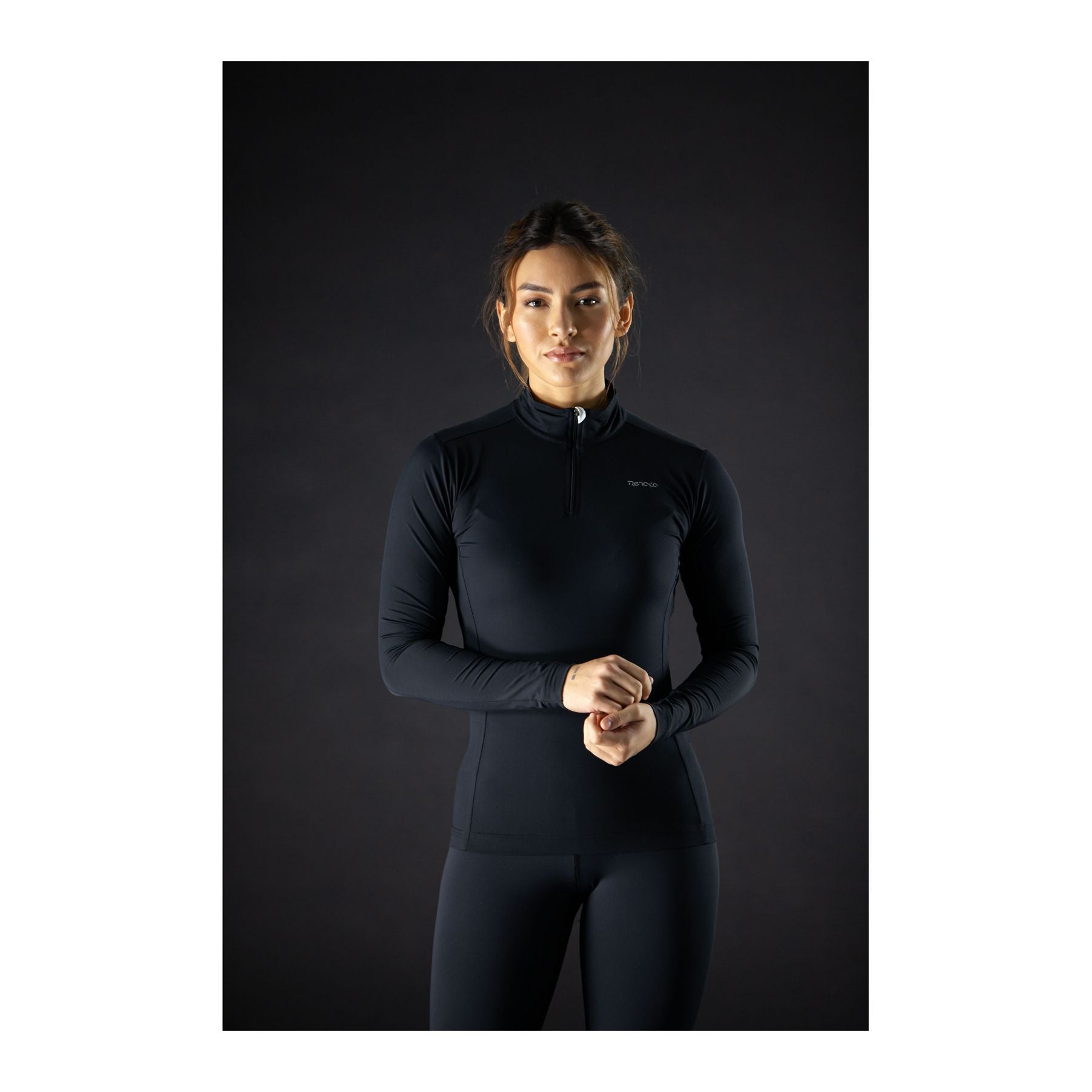 Datola Half Zip Top W, Black