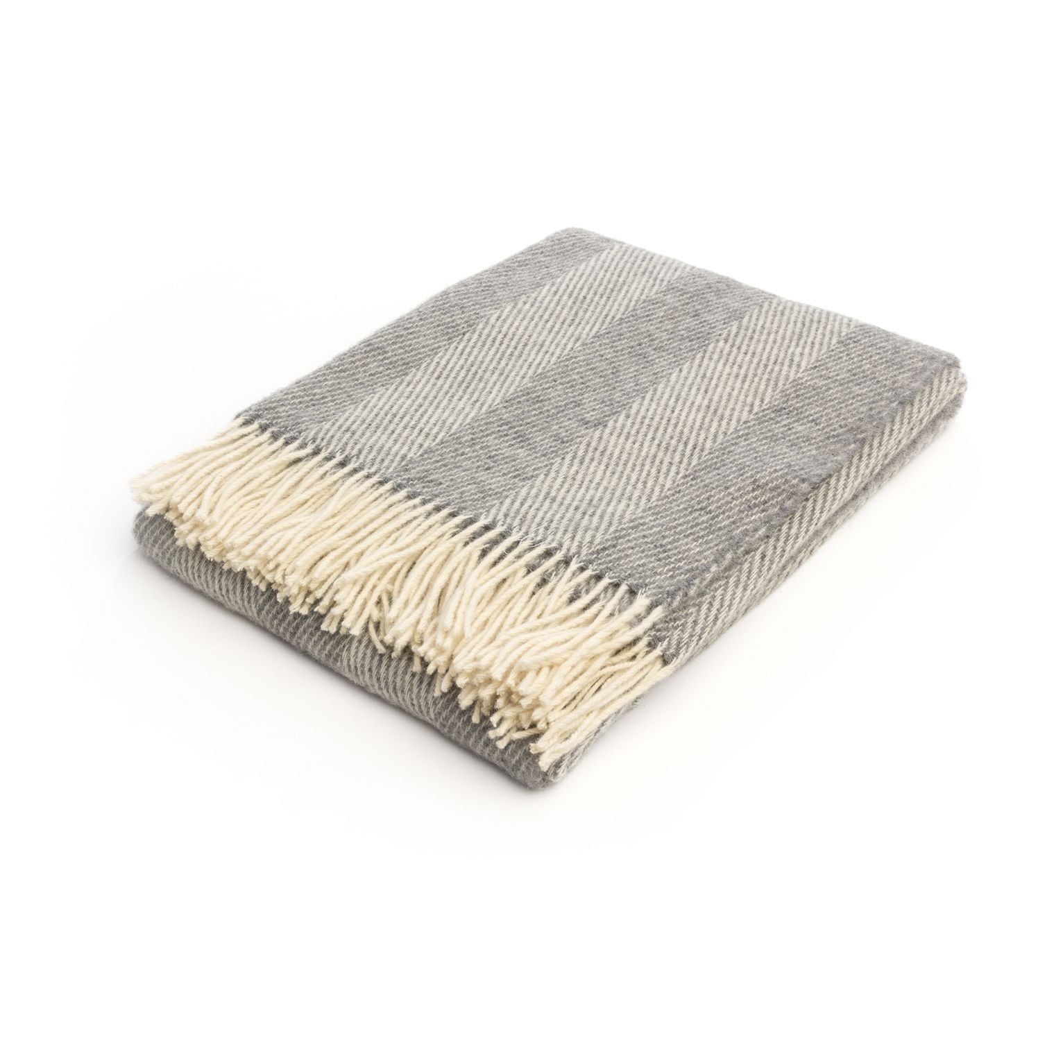 Ullpläd med fransar, 100% ull, Alaska