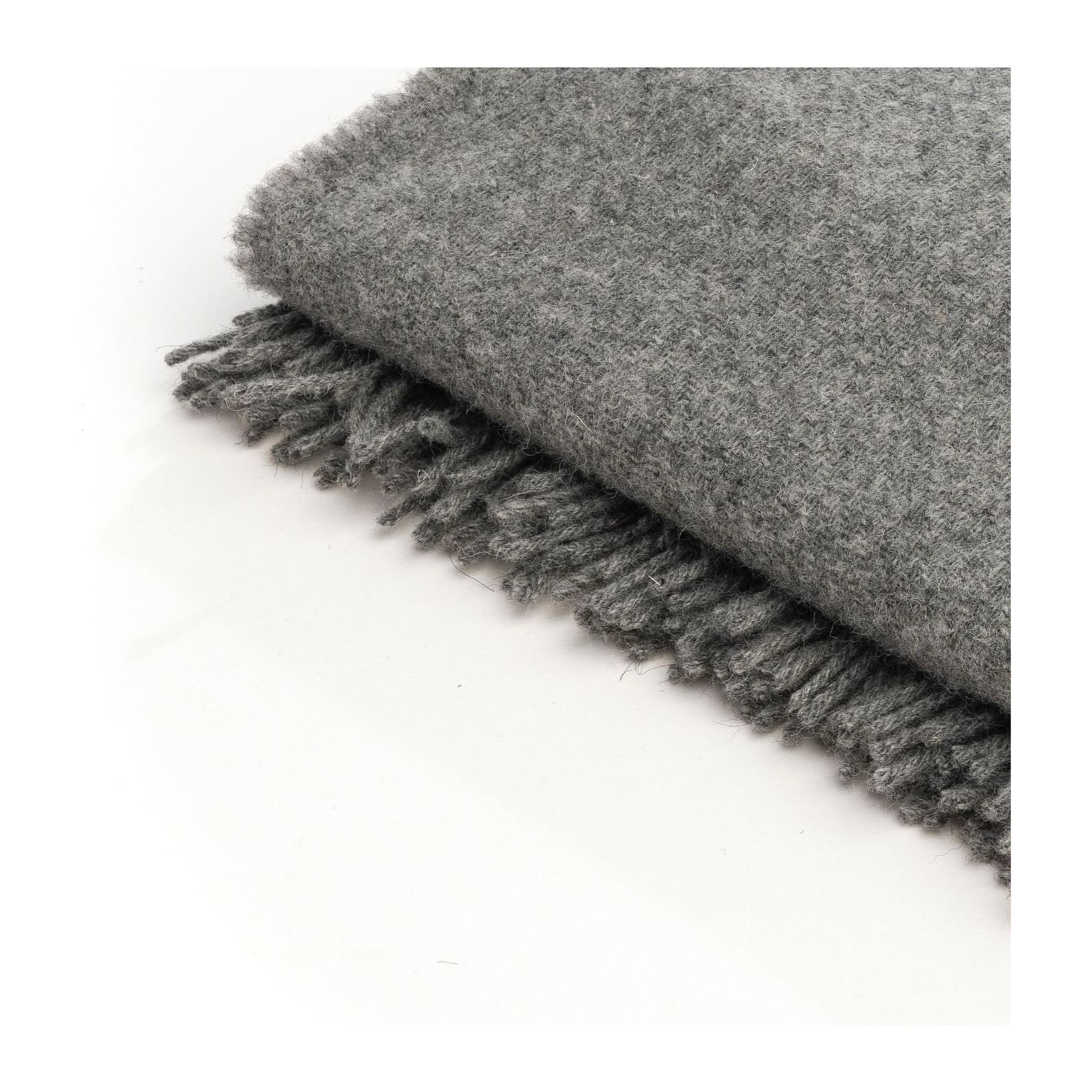 Ullpläd med fransar, 100% ull, Kamelio