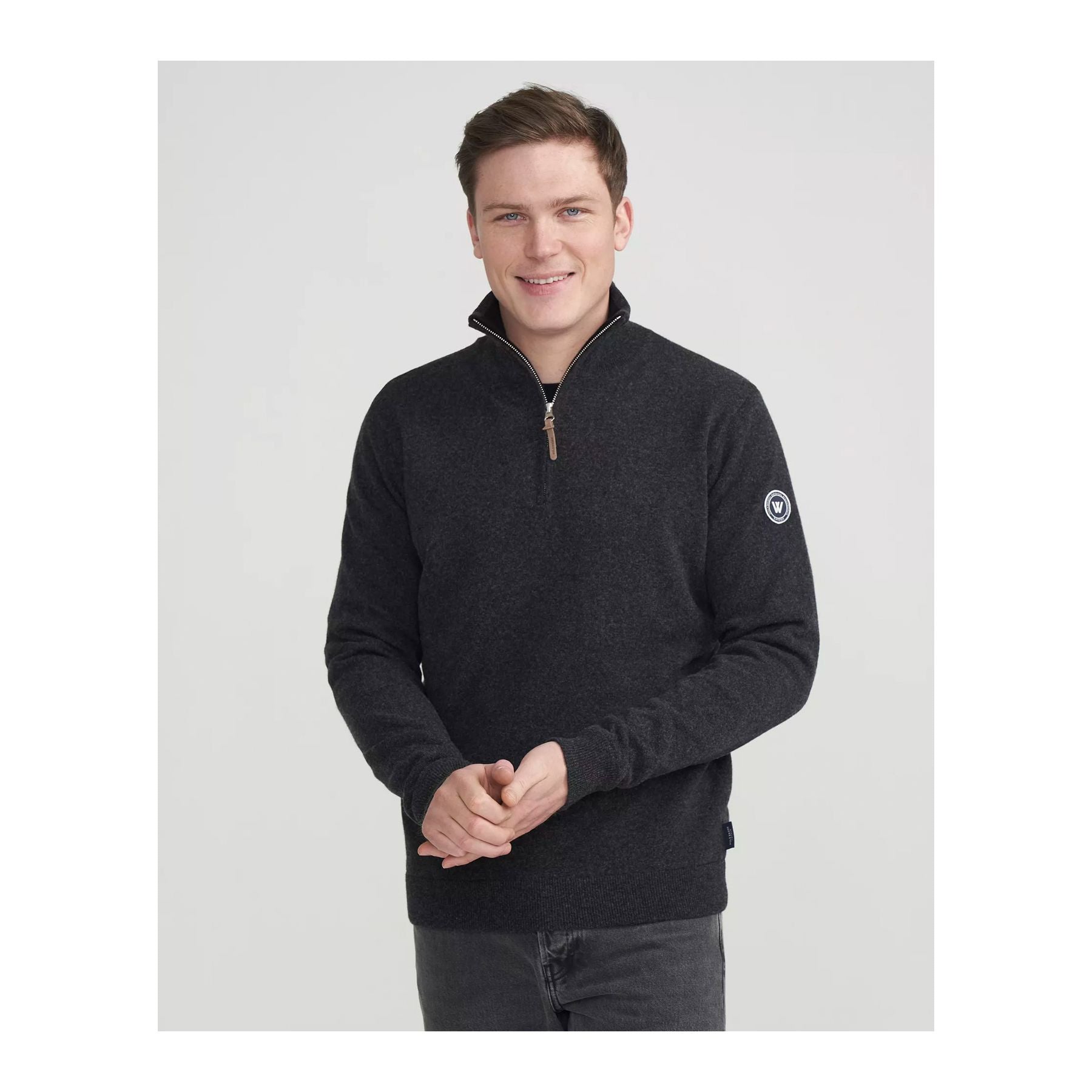 Stellan T-neck WP, Anthracite melange