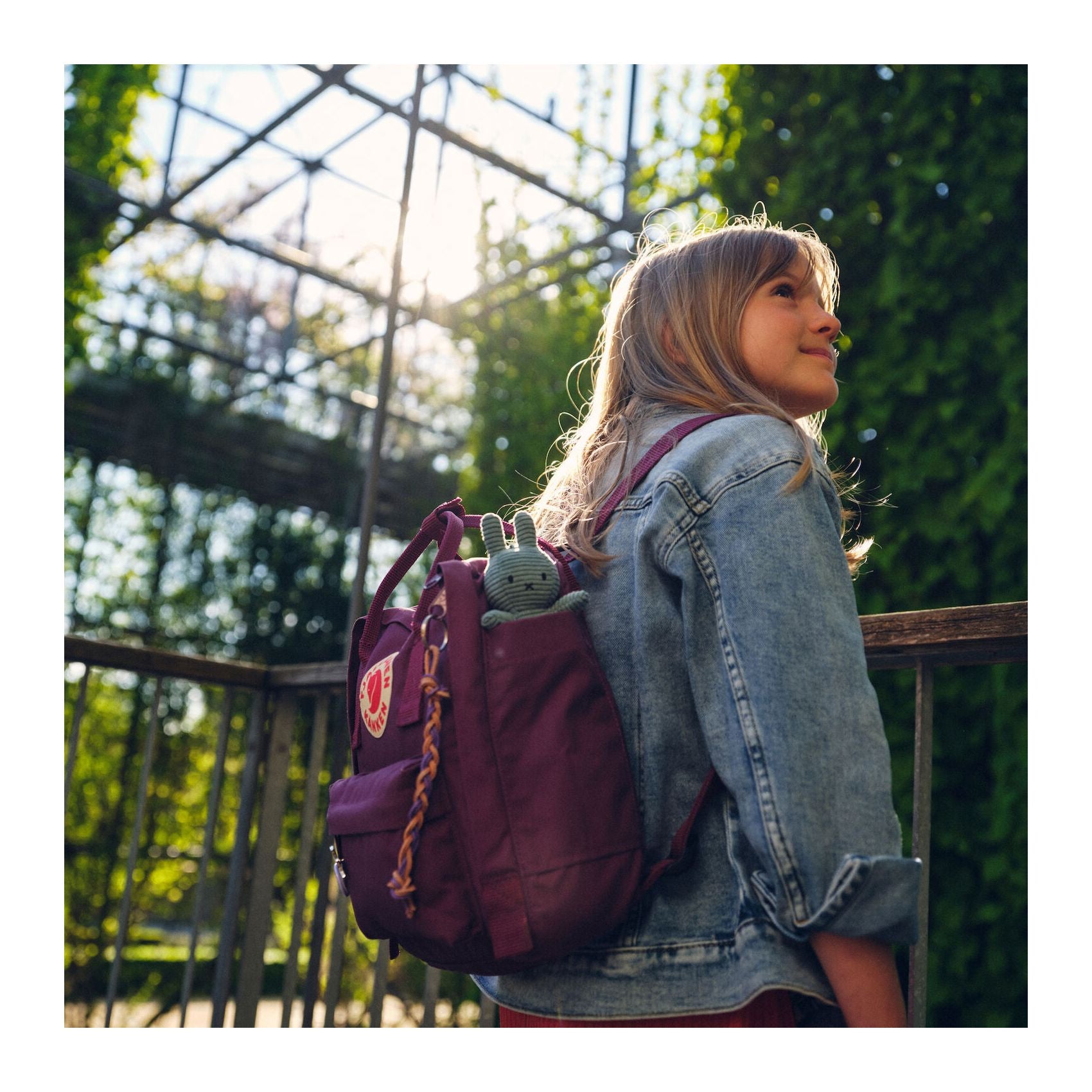 Kånken Mini, Sky blue-light oak