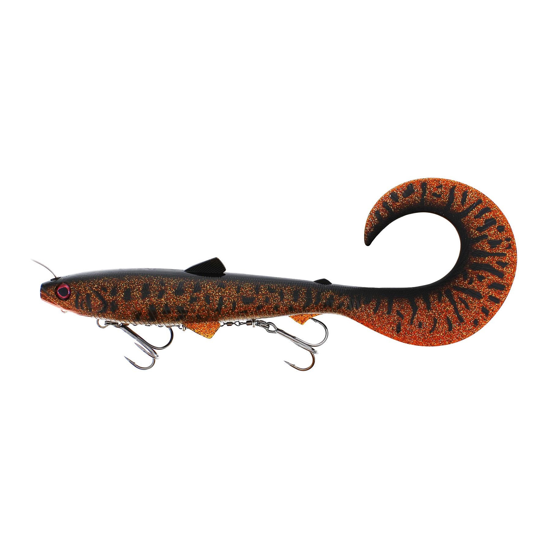 Bullteez Curltail Inline 33cm 230g Sinking, Motoroil burbot