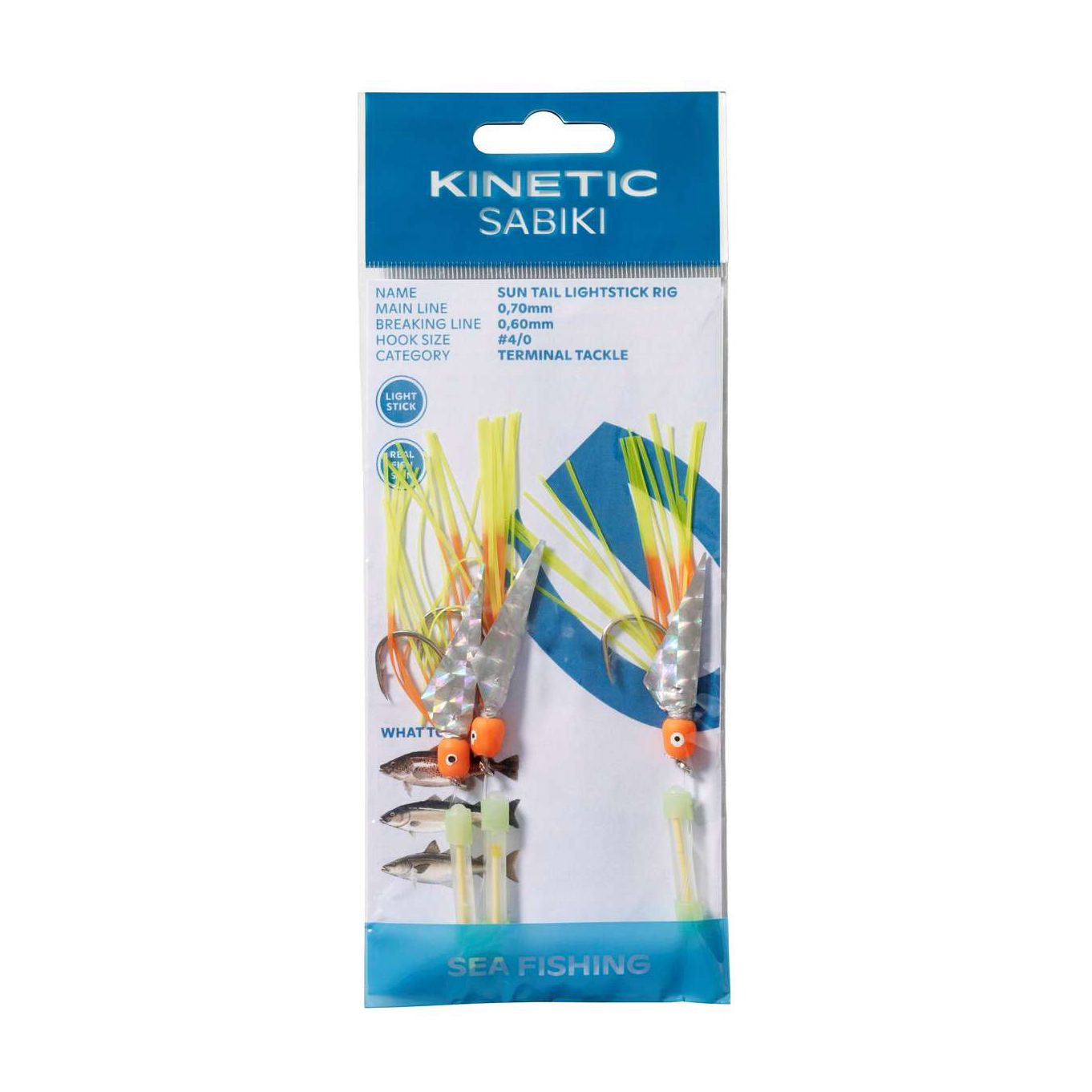 Sabiki Sun Tail Lightstick #4/0, Yellow/orange