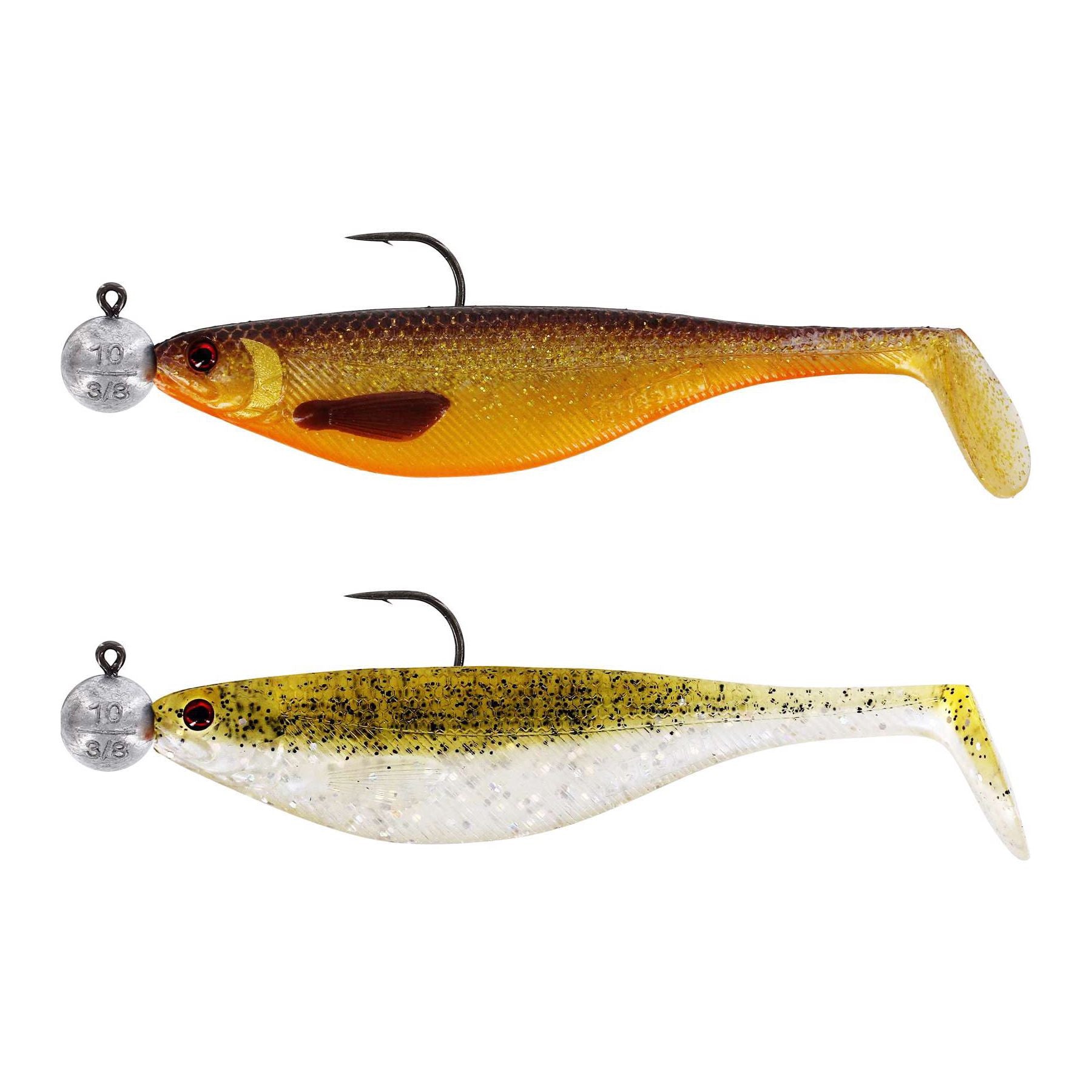 Shadteez 9cm R 'n R 7g #4/0 2pcs, Clear water mix