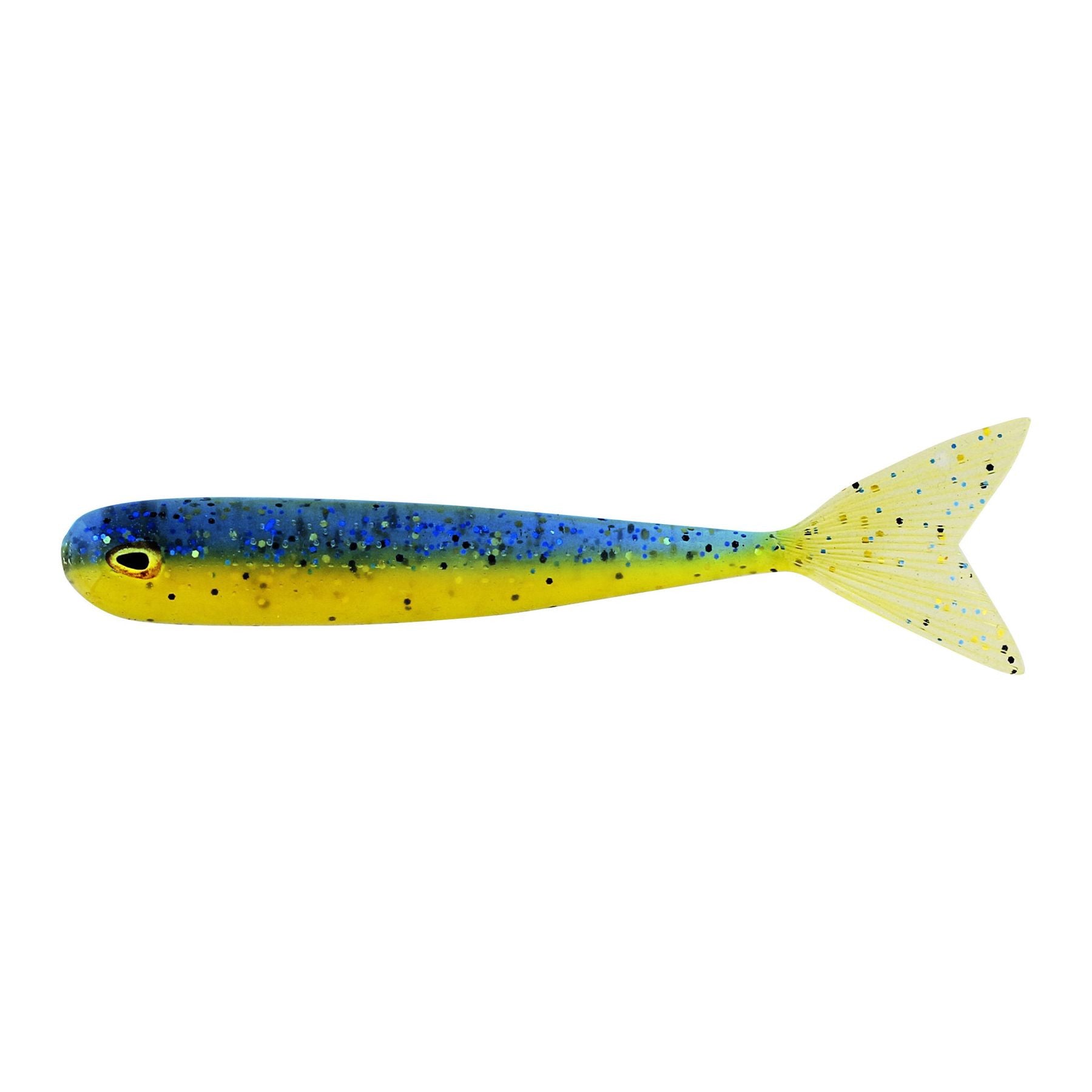 Megateez V-tail 9cm 4g 3pcs, Blue n yellow