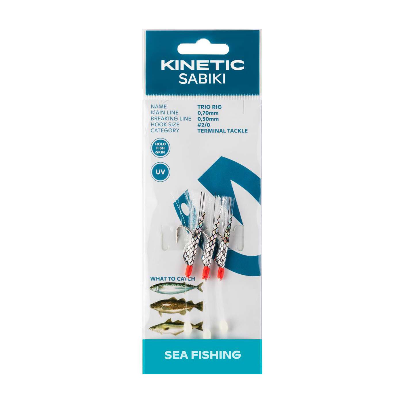 Sabiki Trio #2/0, White flash