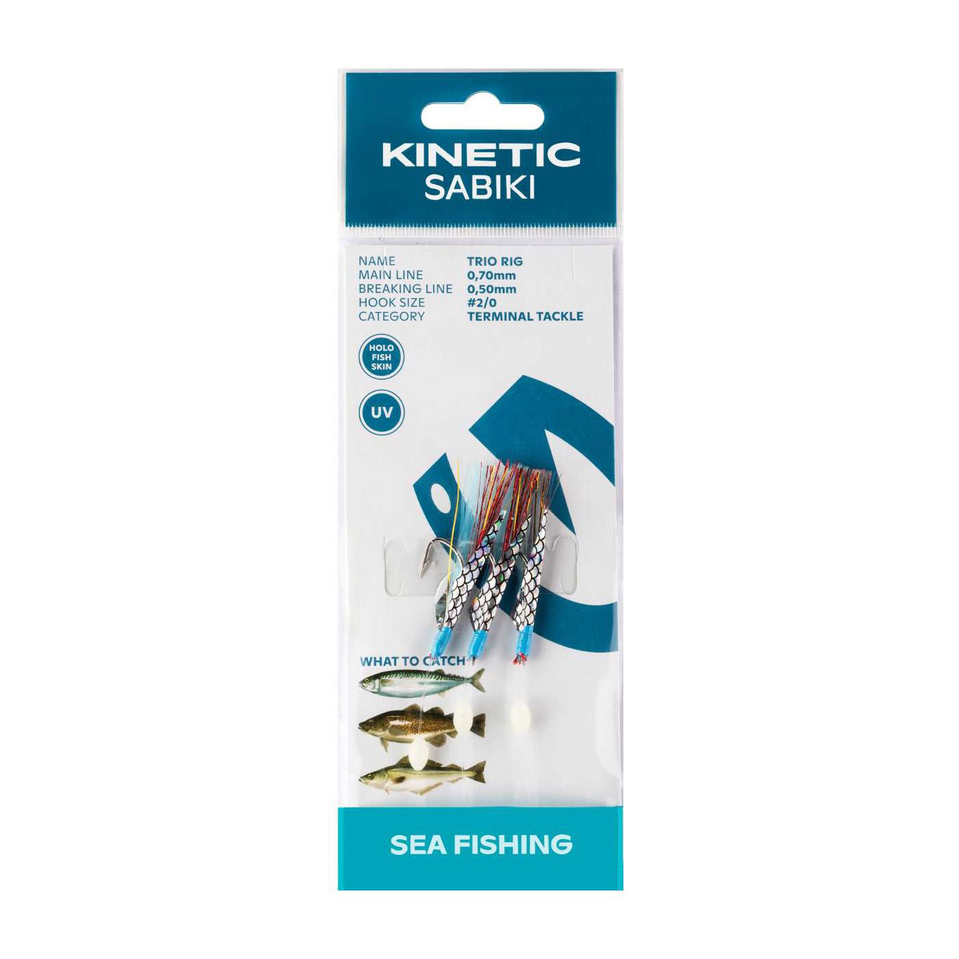 Sabiki Trio #2/0, Blue and pink