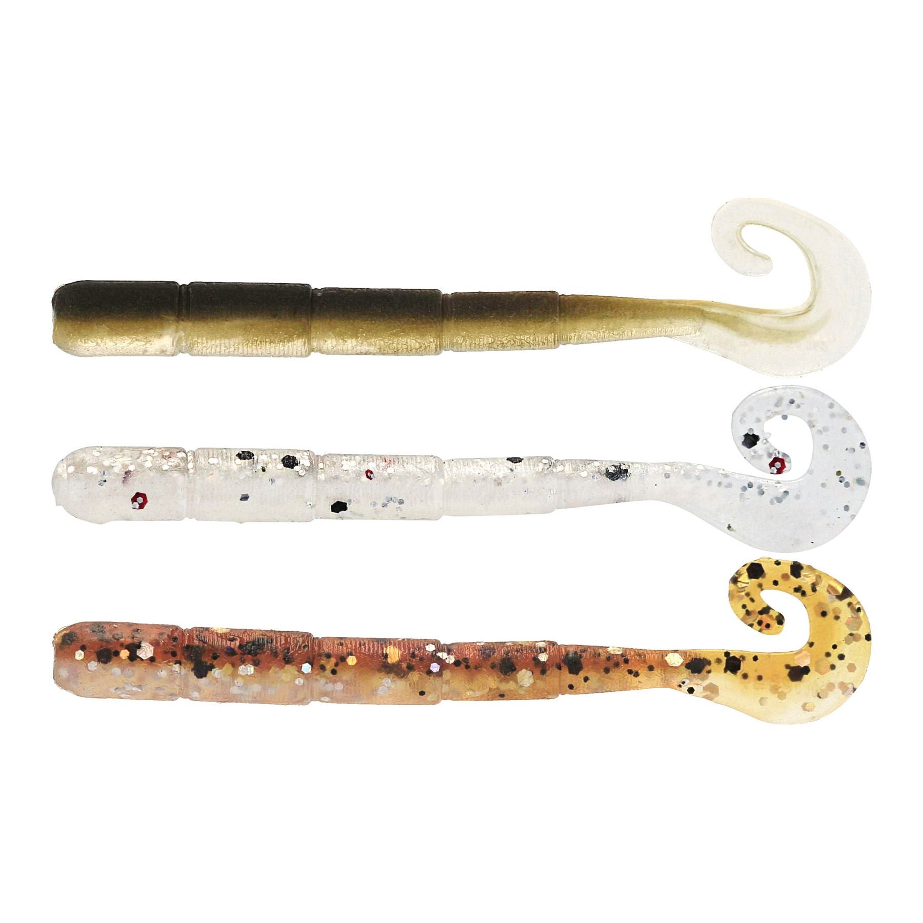 Ned Worm Curltail 5cm 0,5g Floating 6pcs, Clear water mix
