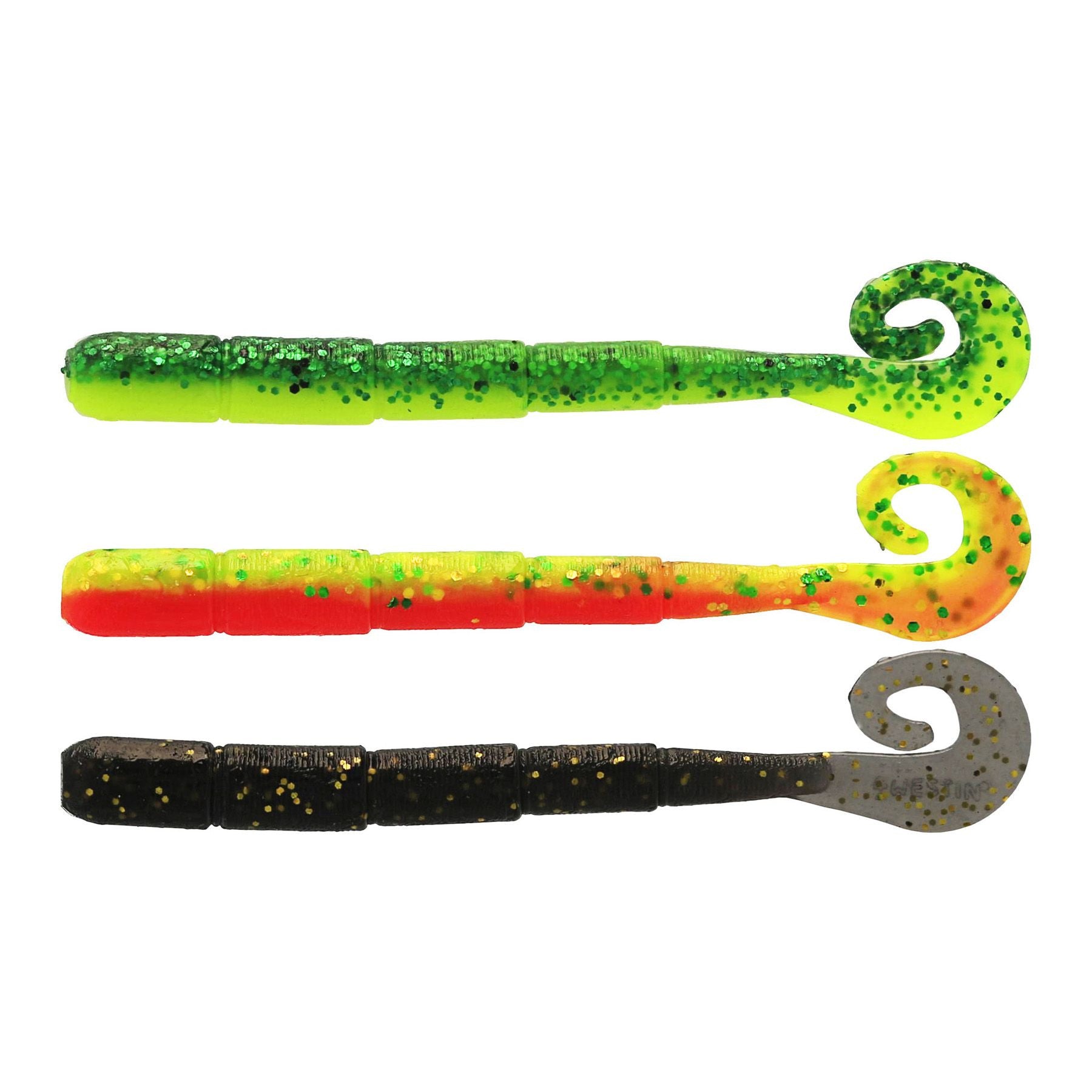 Ned Worm Curltail 5cm 0,5g Floating 6pcs, Dark water mix