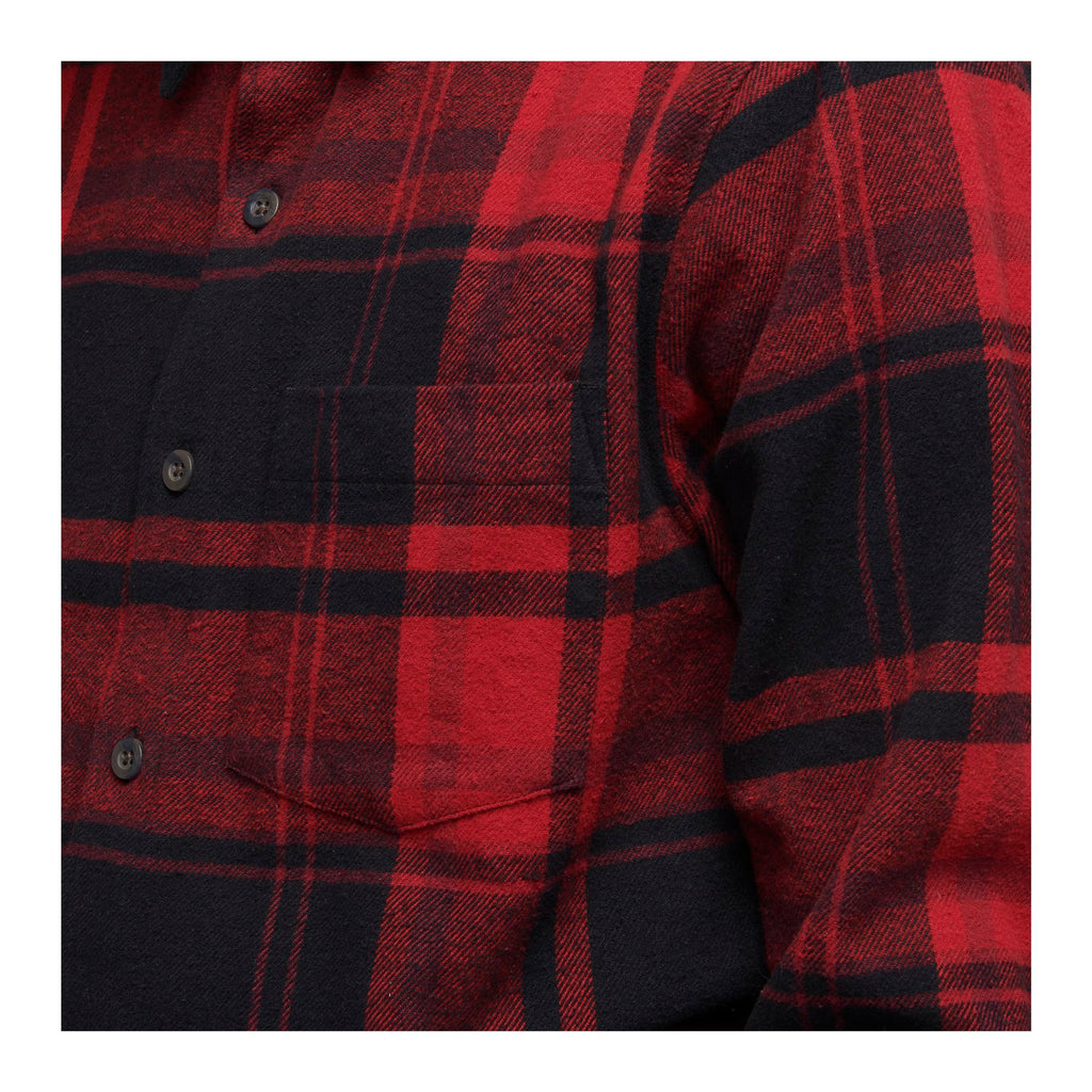 Project Flannel M, Red rock-black plaid