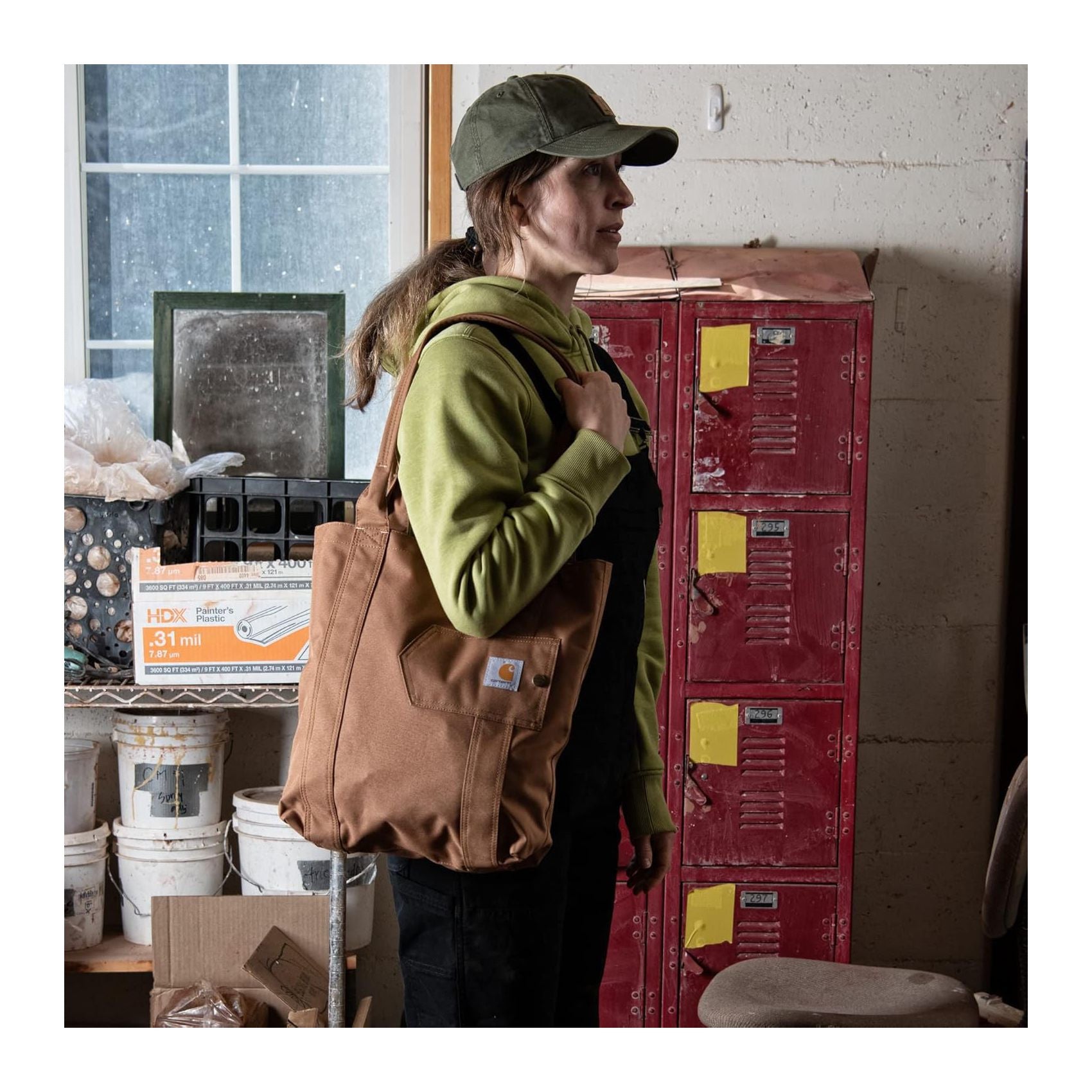 Vertical Open Tote, Black