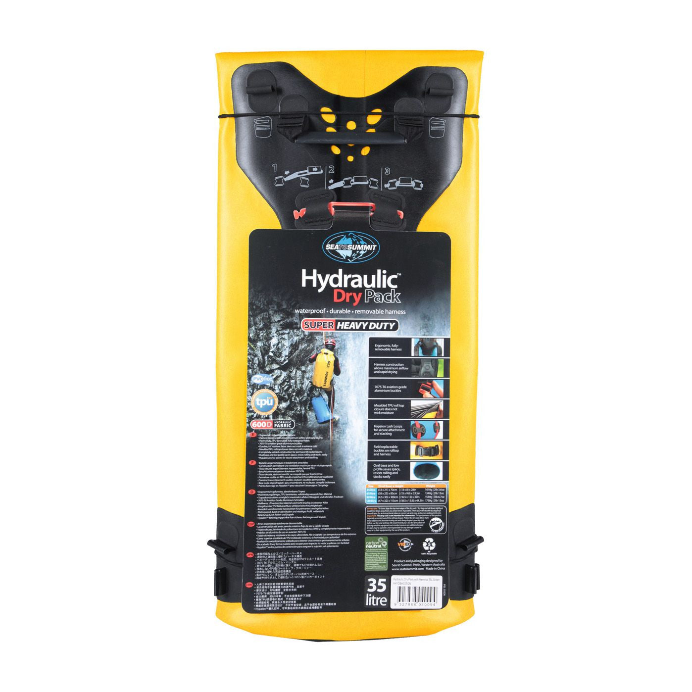 Drybag Harness 35L, Yellow