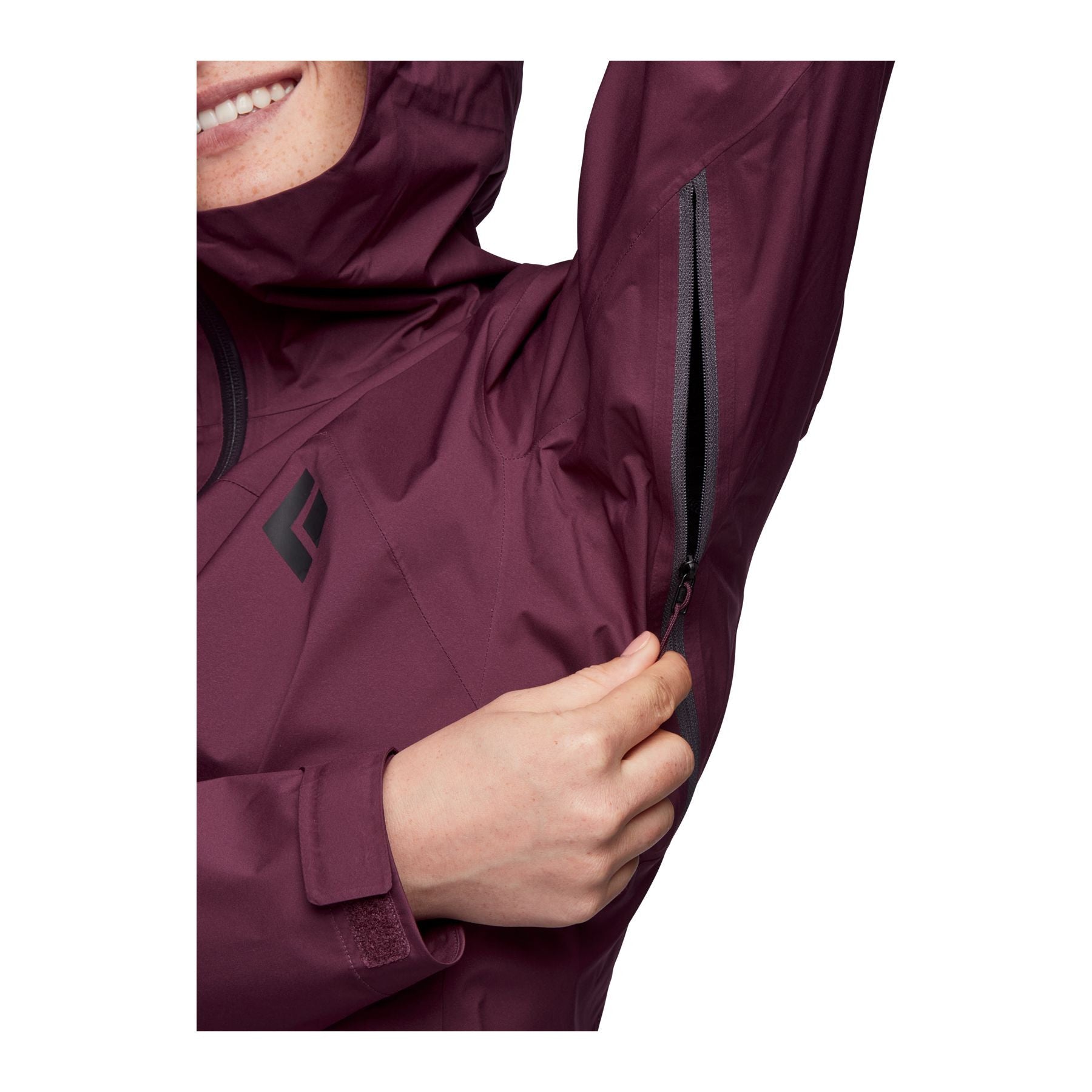 Fineline Stretch Rain Shell Jacket  W, Blackberry