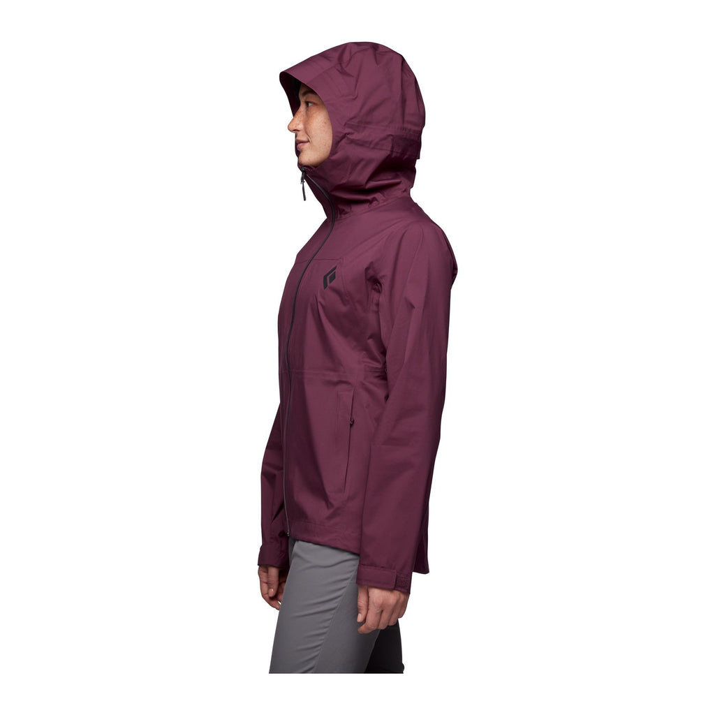Fineline Stretch Rain Shell Jacket  W, Blackberry