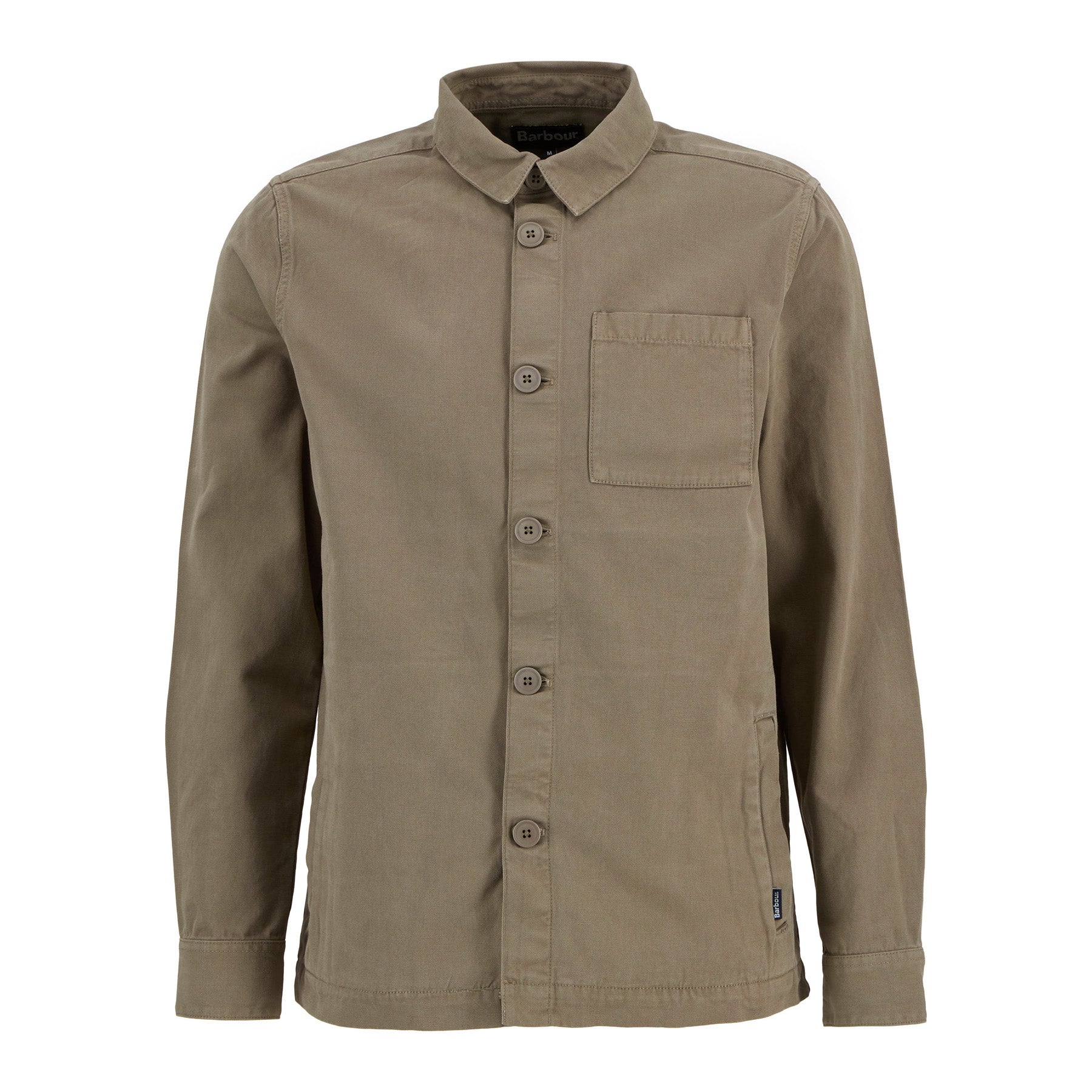 Washed Overshirt M, Smokey olive