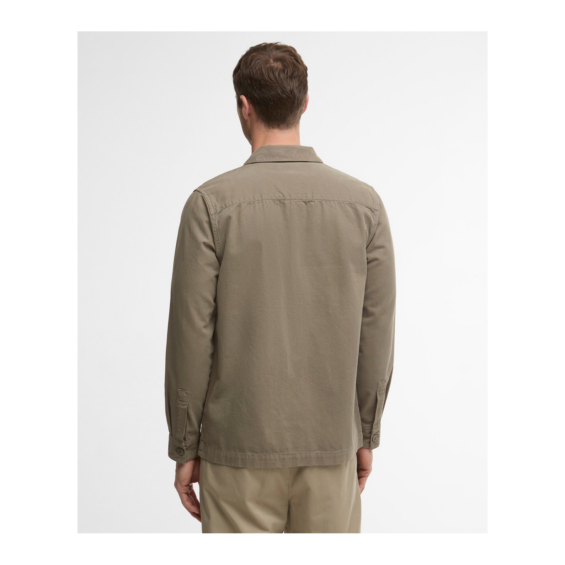 Washed Overshirt M, Smokey olive
