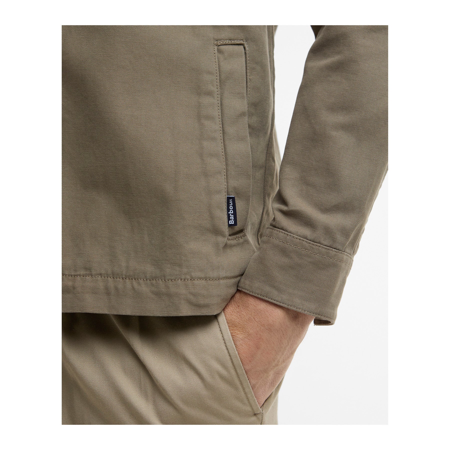 Washed Overshirt M, Smokey olive