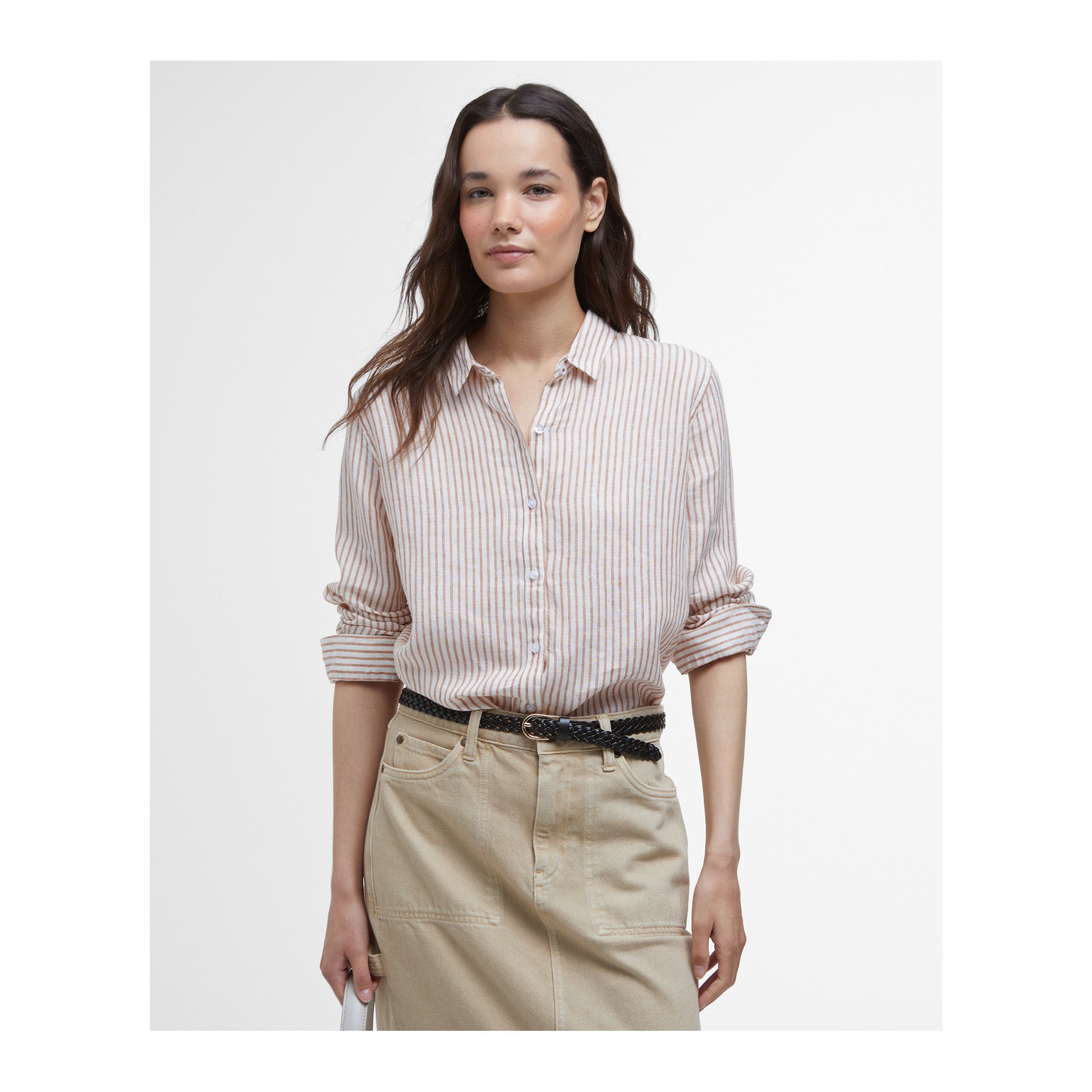 Barbour Marine Shirt, Dusky khaki stripe