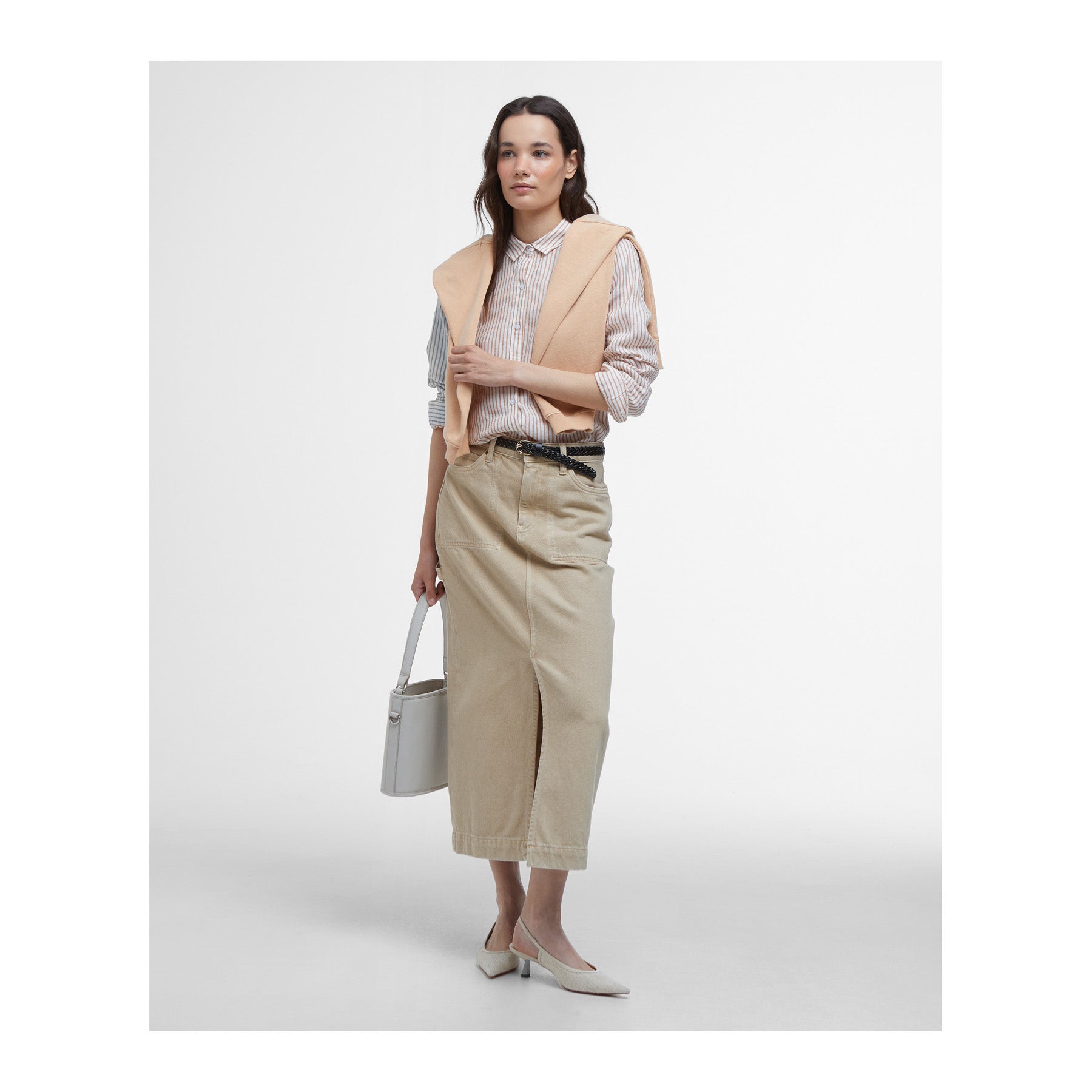 Barbour Marine Shirt, Dusky khaki stripe