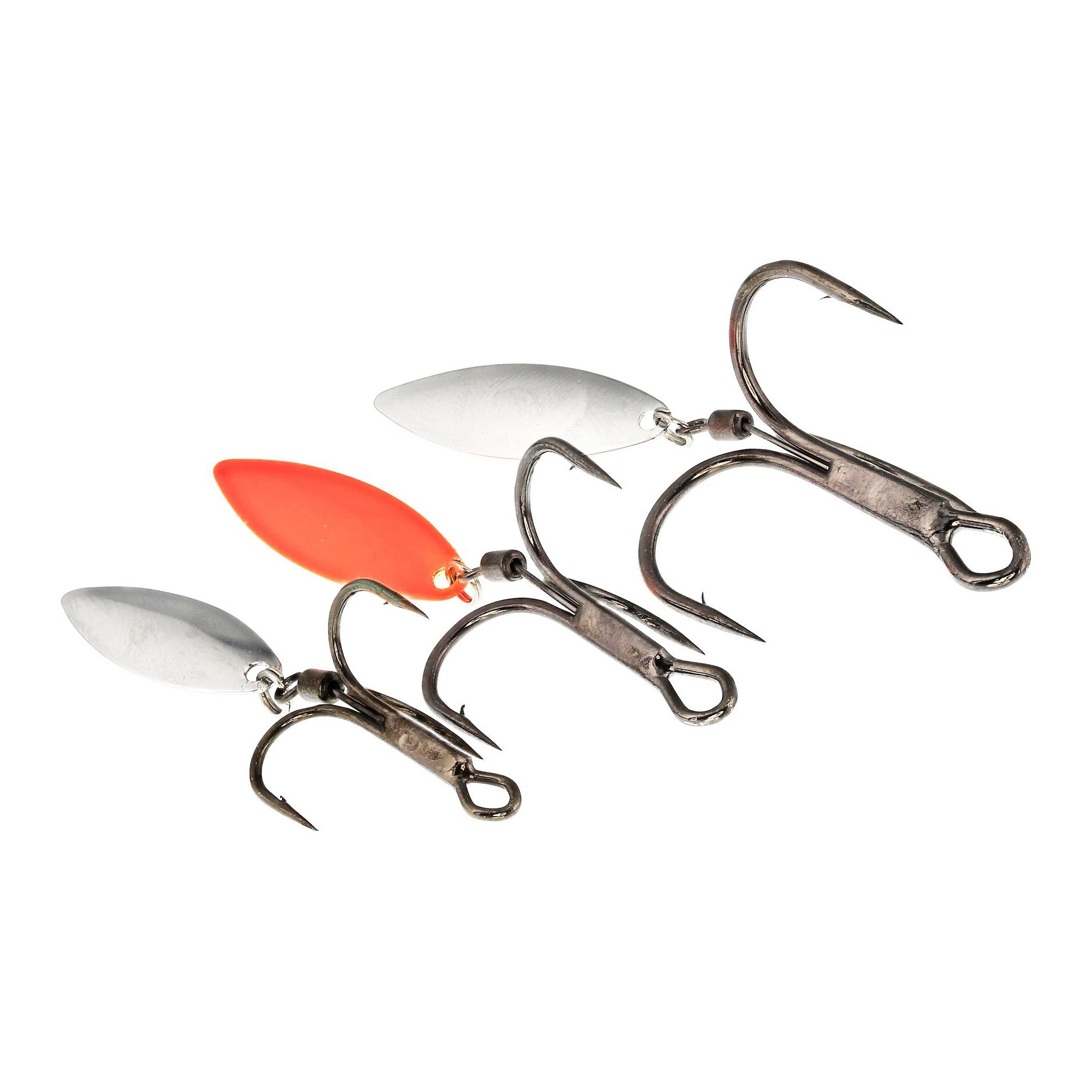 Spin-treble Silver/red 4pcs, #6